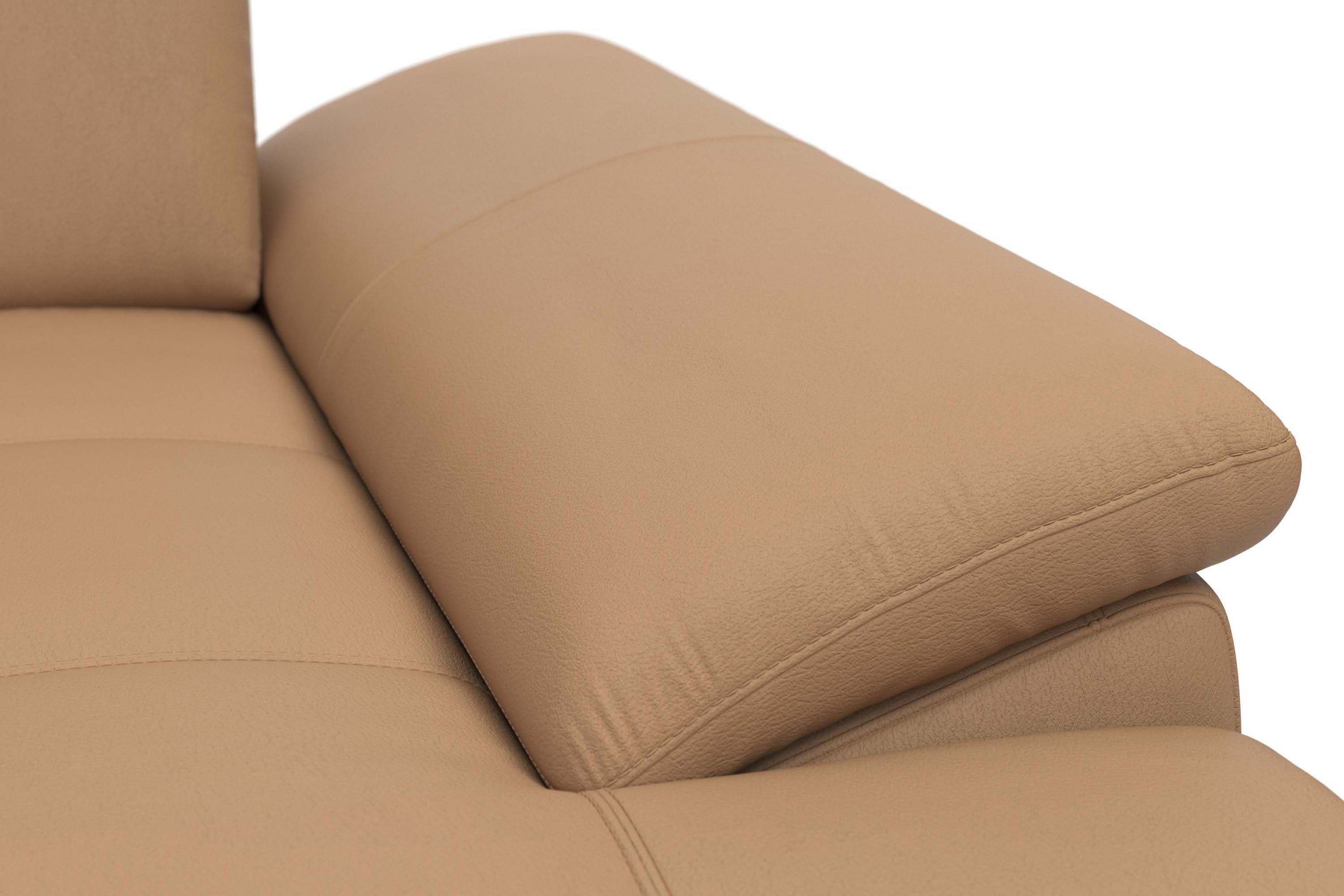 Places of Style Hoekbank Costello L-vorm, met zitdiepteverstelling, armleuningverstelling en