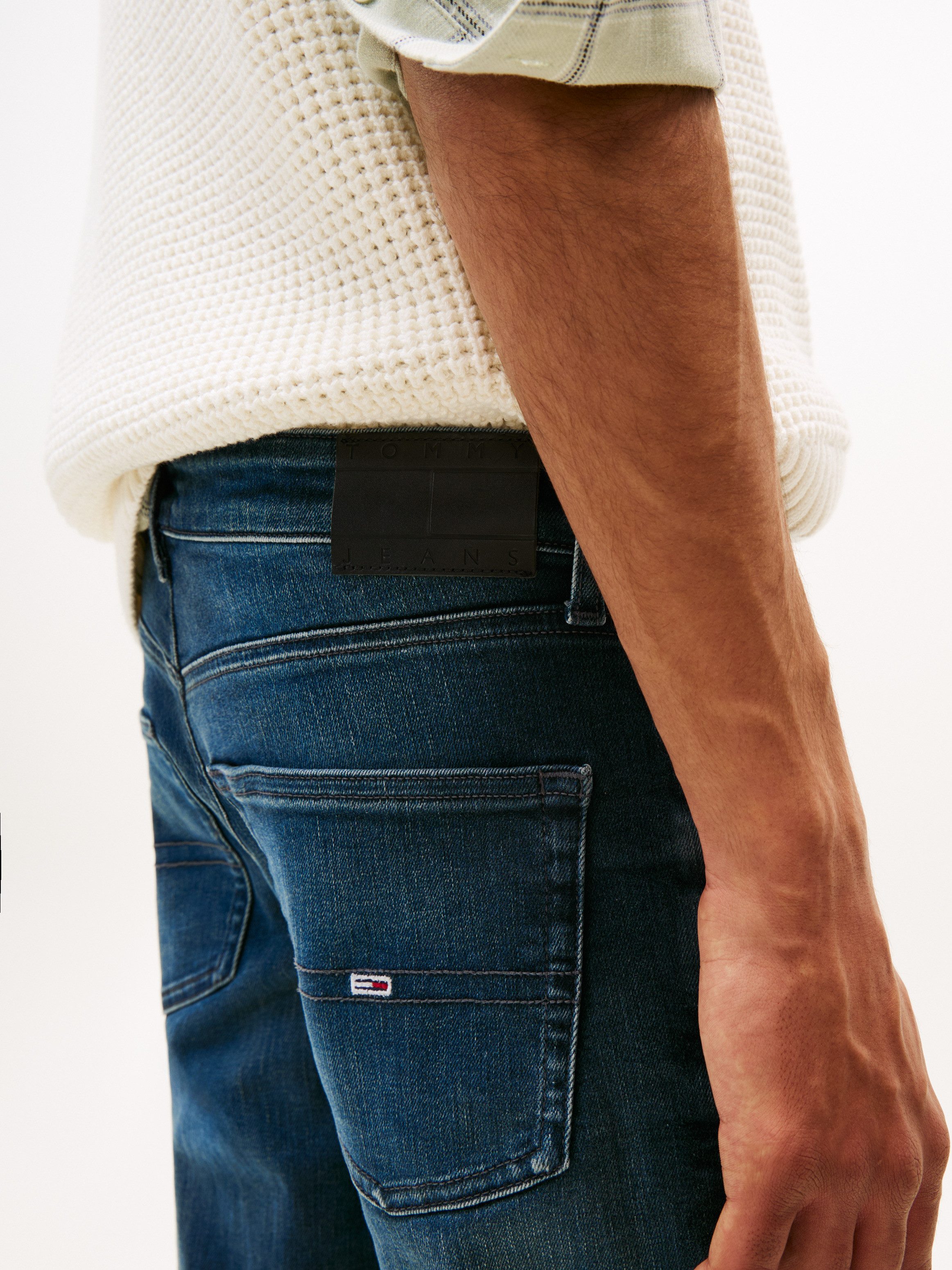 TOMMY JEANS Slim fit jeans SCANTON SLIM met gestempeld logo