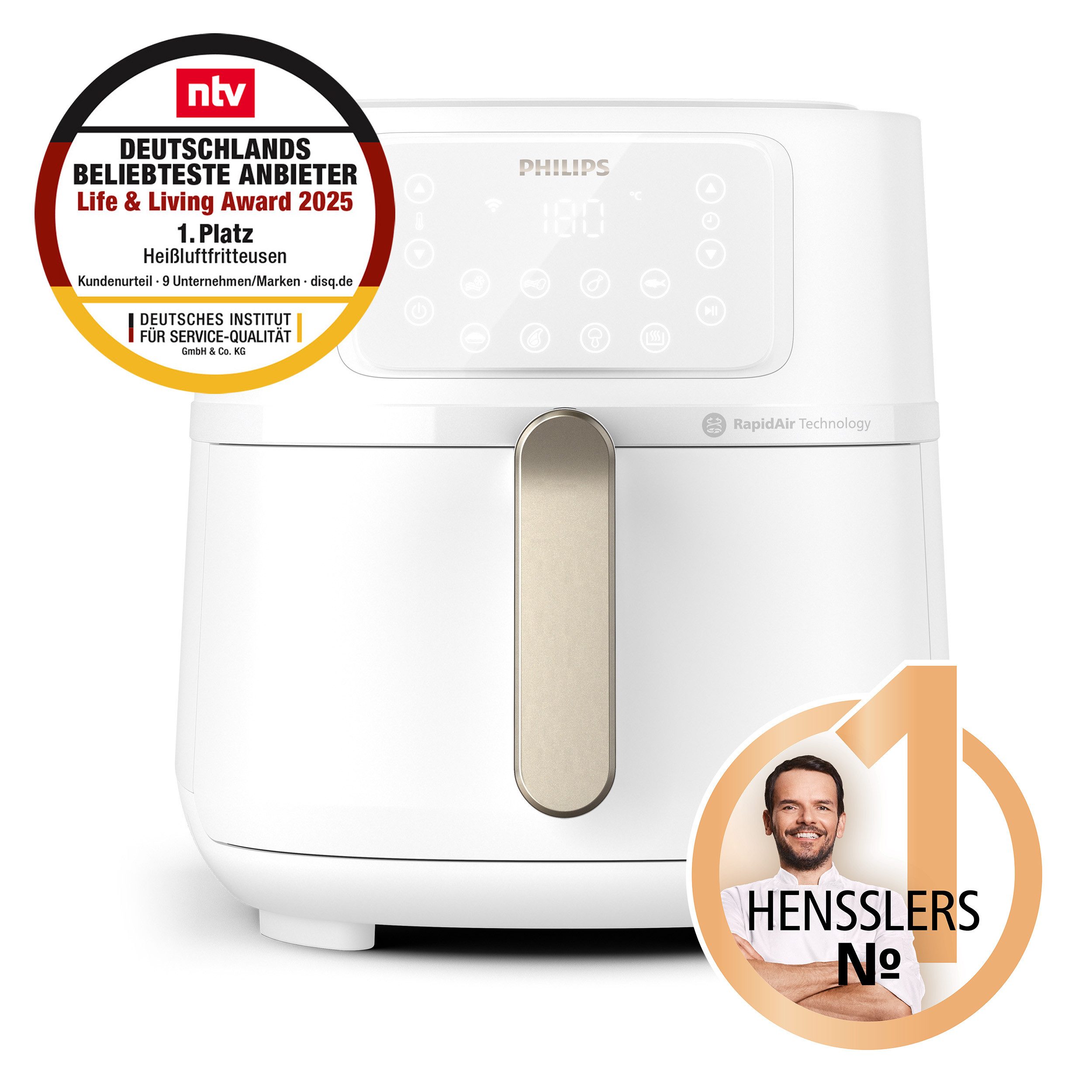 Philips Airfryer XXL HD9285/90, 7,2 l met 7 instellingen, warmhoudfunctie en wifi-connectiviteit