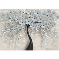 consalnet papierbehang boom met bloemen grijs