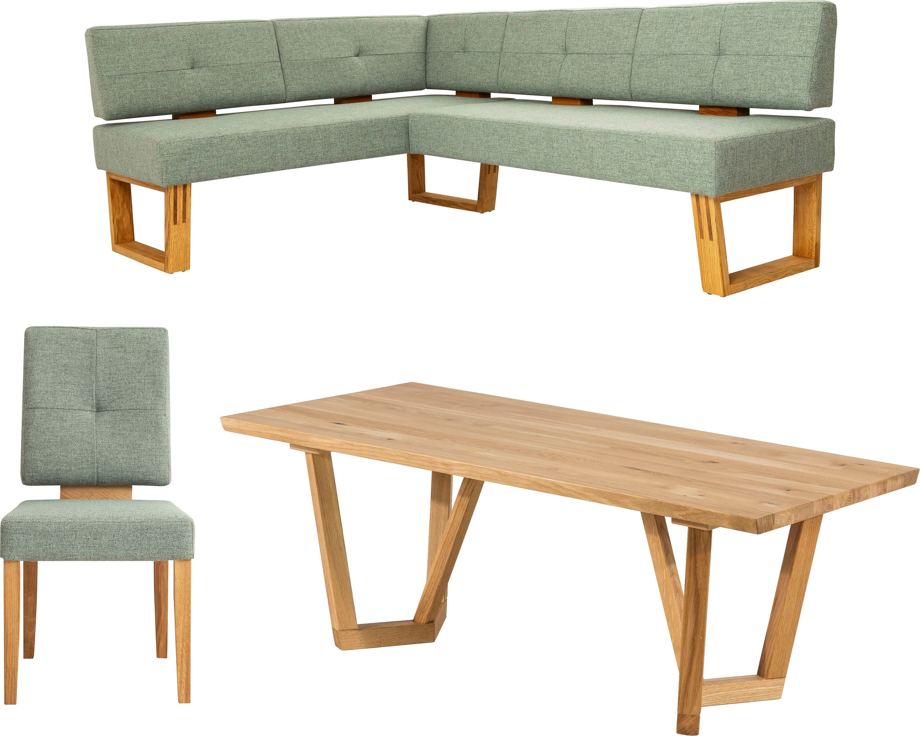 Home affaire Eethoek Ponza hoekbank keuken BESTSELLER Eetkamer zitgroep stoelen tafel en bank comfortabel gepolsterd (set, 4-delig)