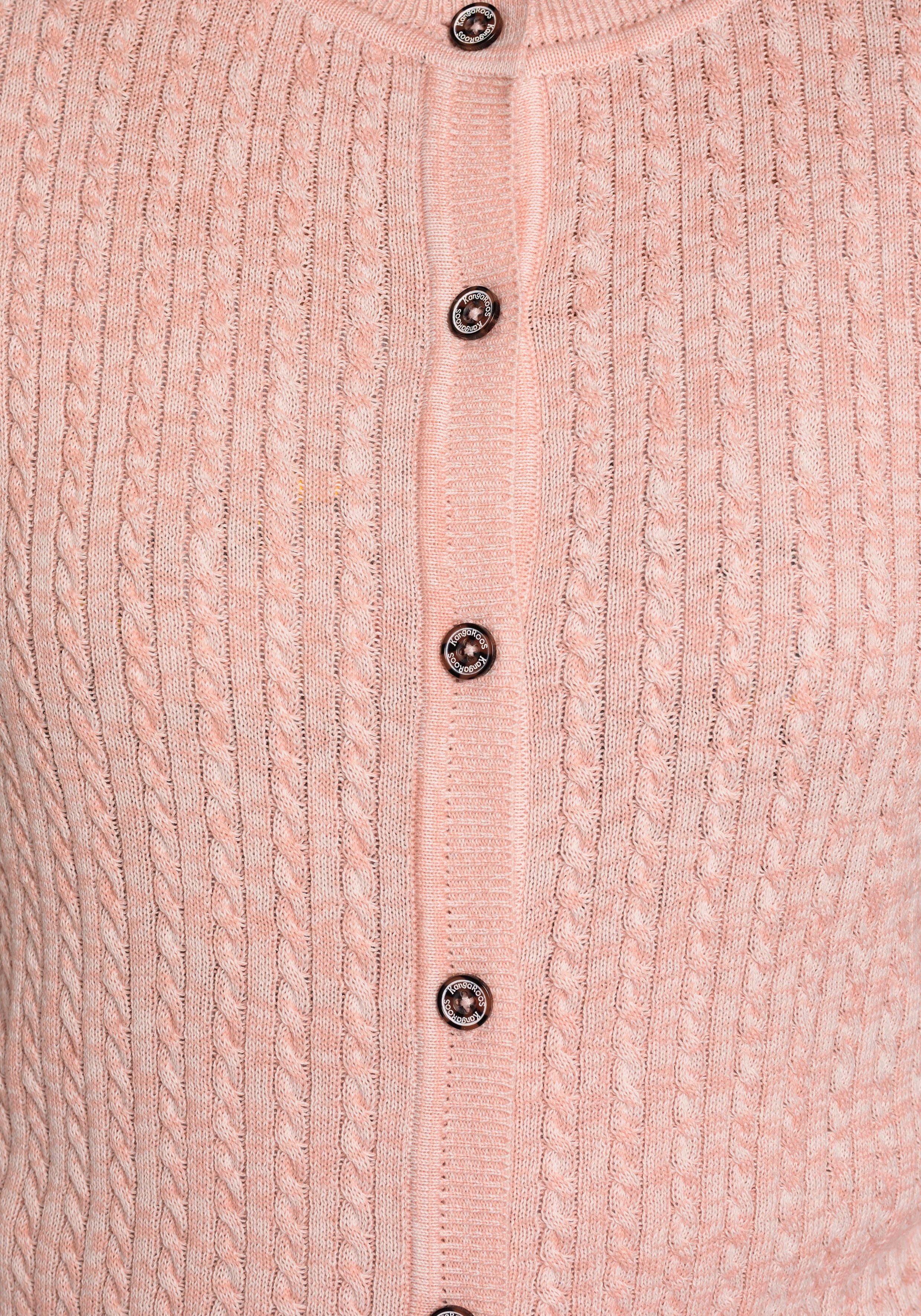 KangaROOS Vest Cardigan met kabelpatroon in mélange-look - NIEUWE COLLECTIE