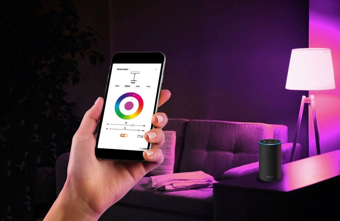 LUTEC Slimme ledlamp Peper Smart-home bureau lamp (1 stuk)