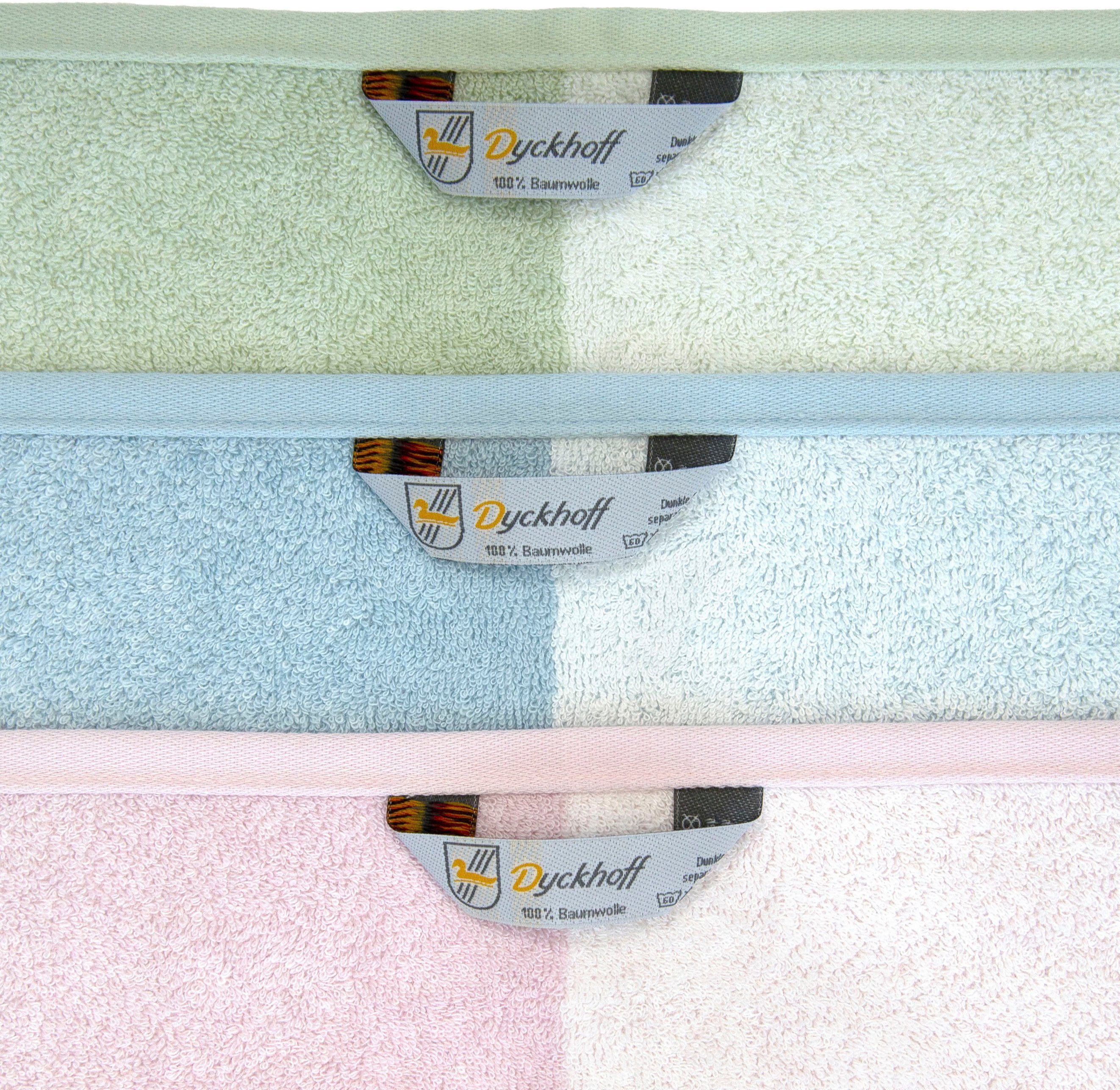 Dyckhoff Handdoekenset Motion Made in Germany, 4 handdoeken (50x100cm), 2 douchehanddoeken (70x140cm) (set, 6-delig)
