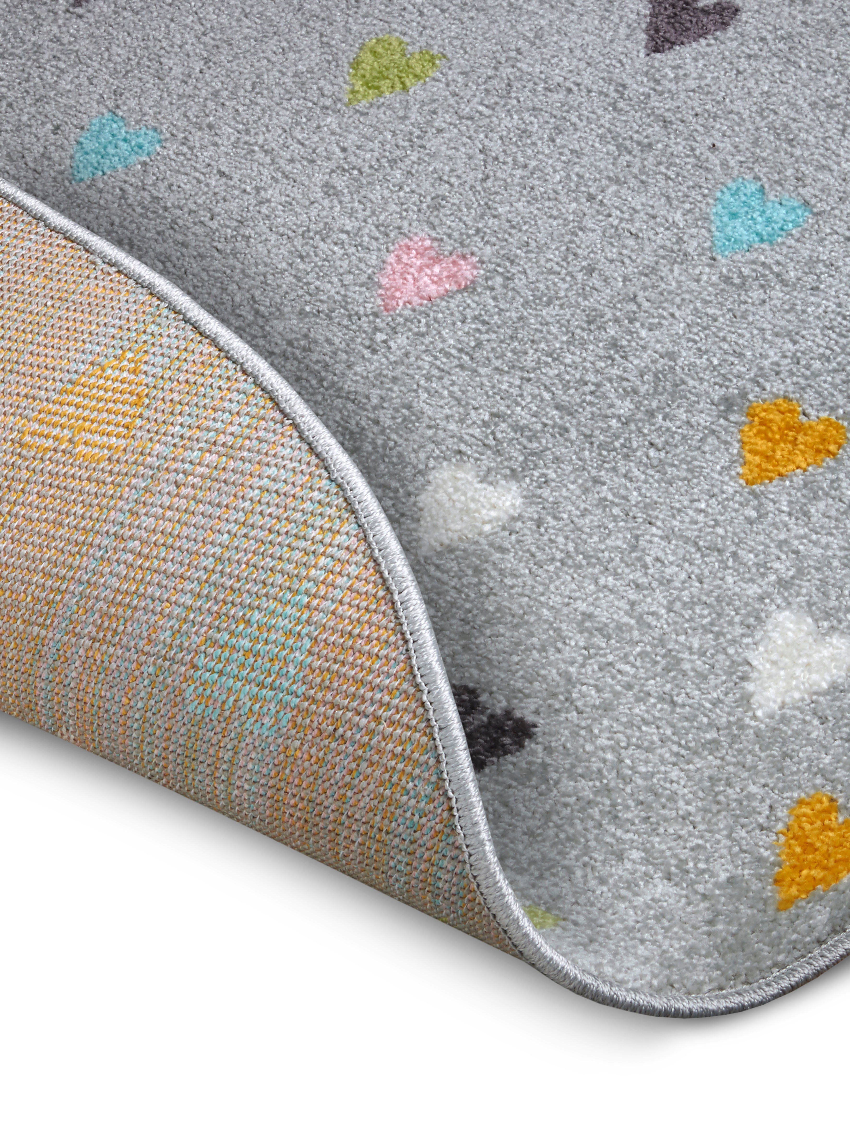 HANSE Home Kindervloerkleed Adventures Little Hearts Speeltapijt, stevig, kinderkamer, kortpolig, speelondergrond