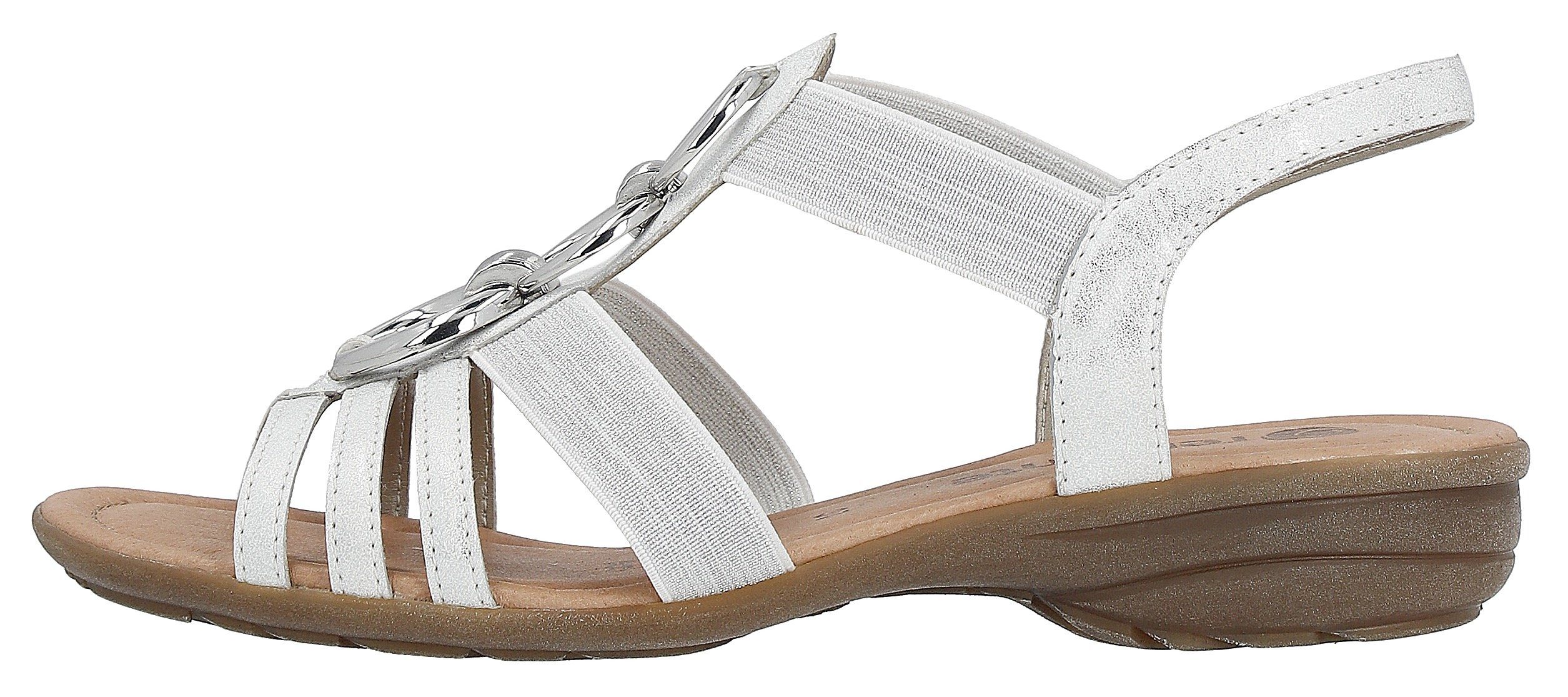 Remonte Sandalen , sleehak, zomerschoen, sandaal met elastische banden