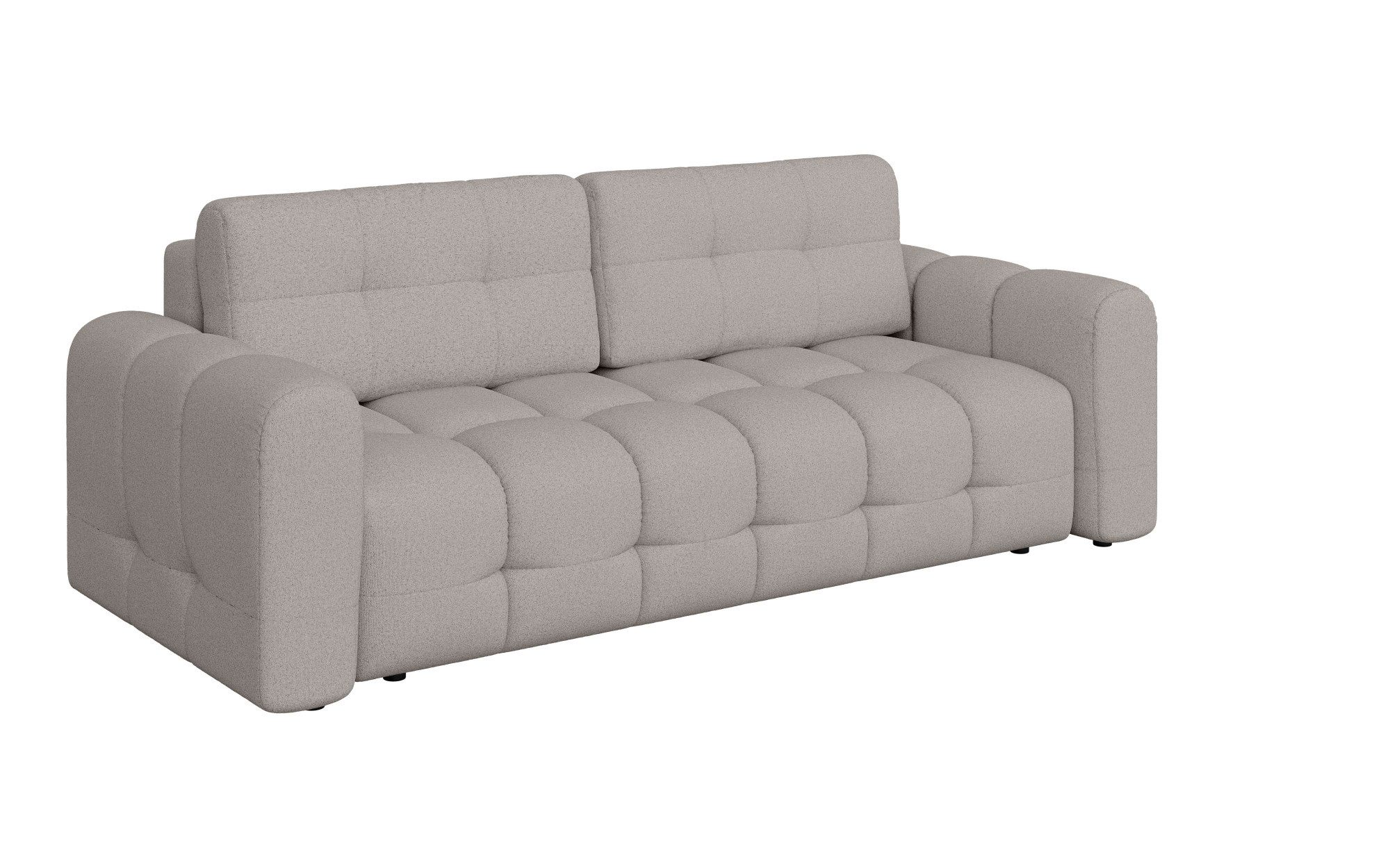 INOSIGN 3-zitsbank Manilla, optioneel met bedfunctie, B/D/H 265/117/91 cm met golfondersteuning, in verschillende materialen en kleuren