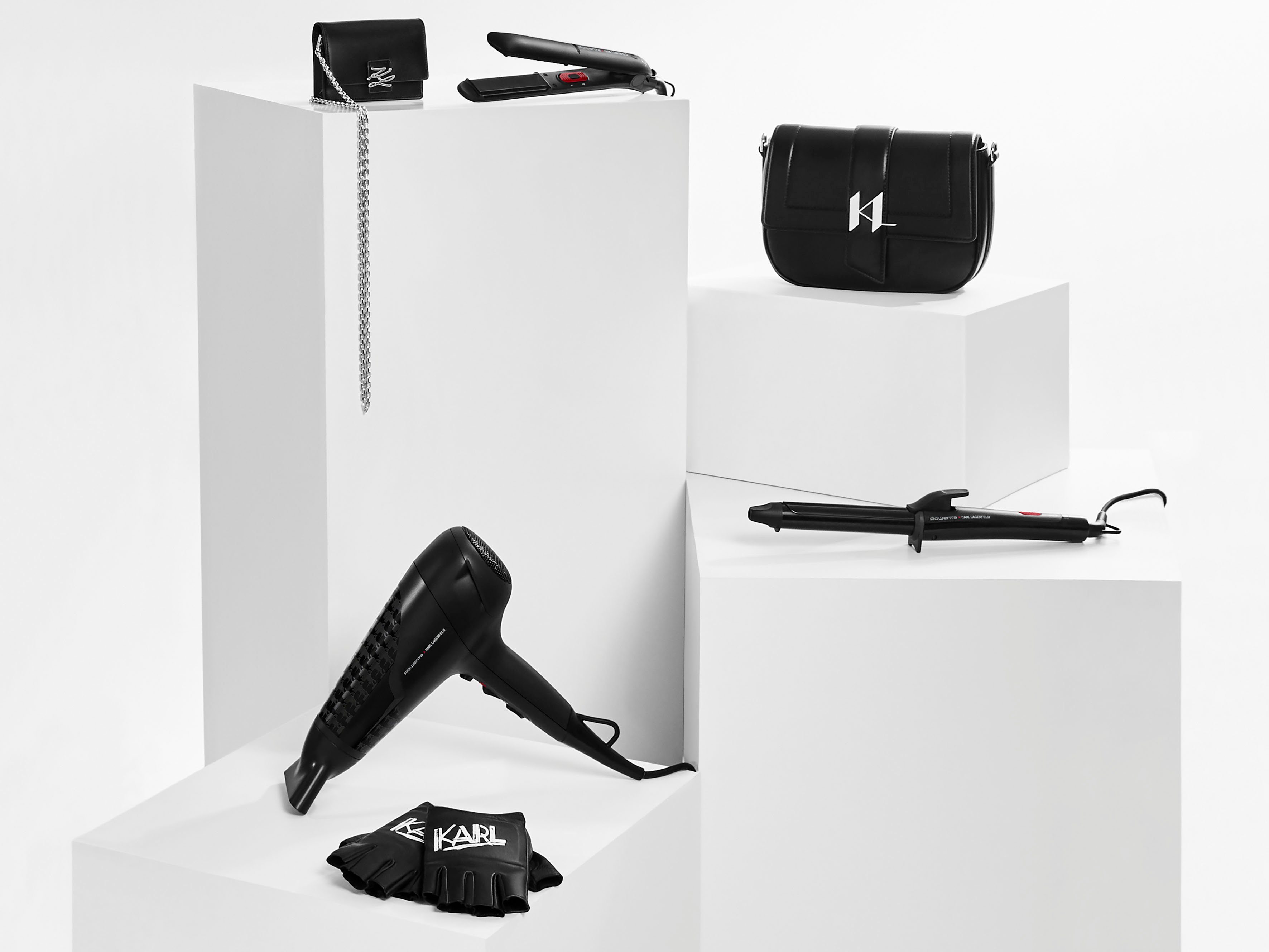 Rowenta Haardroger ROWENTA x Karl Lagerfeld CV581L studio Dry haardroger energiebesparende effiwatt-technologie, 6 standen, thermo control