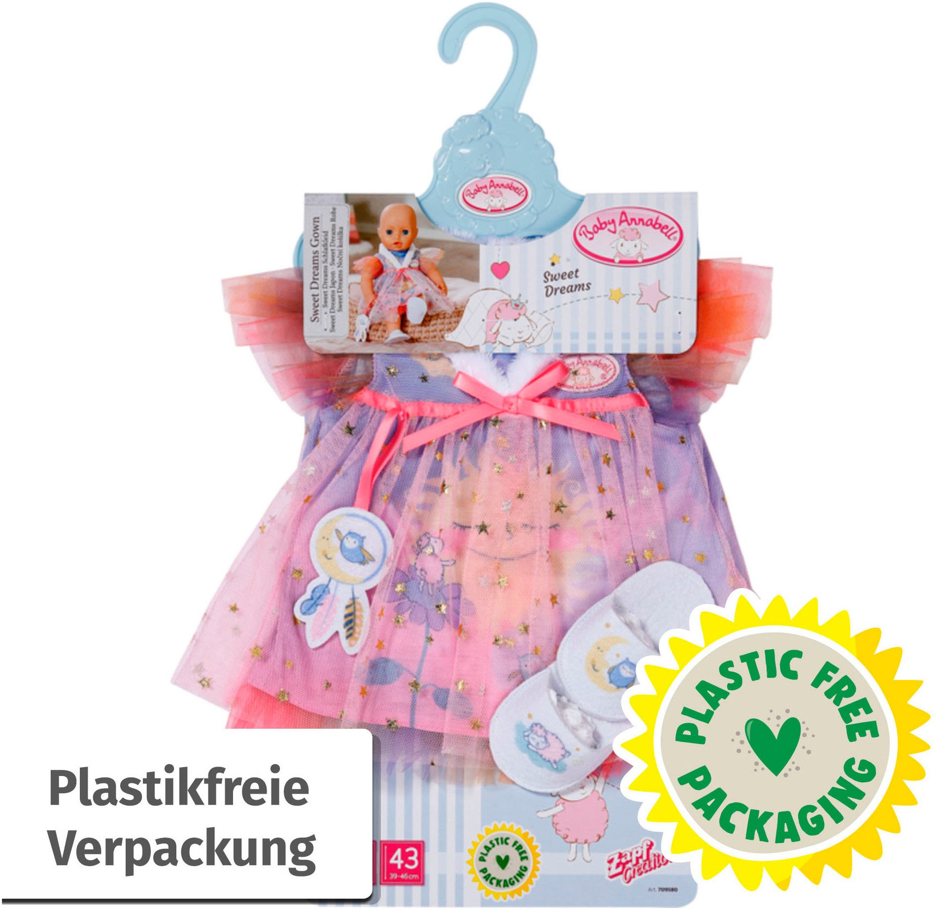 Baby Annabell Poppenkleding Sweet Dreams nachthemd 43 cm