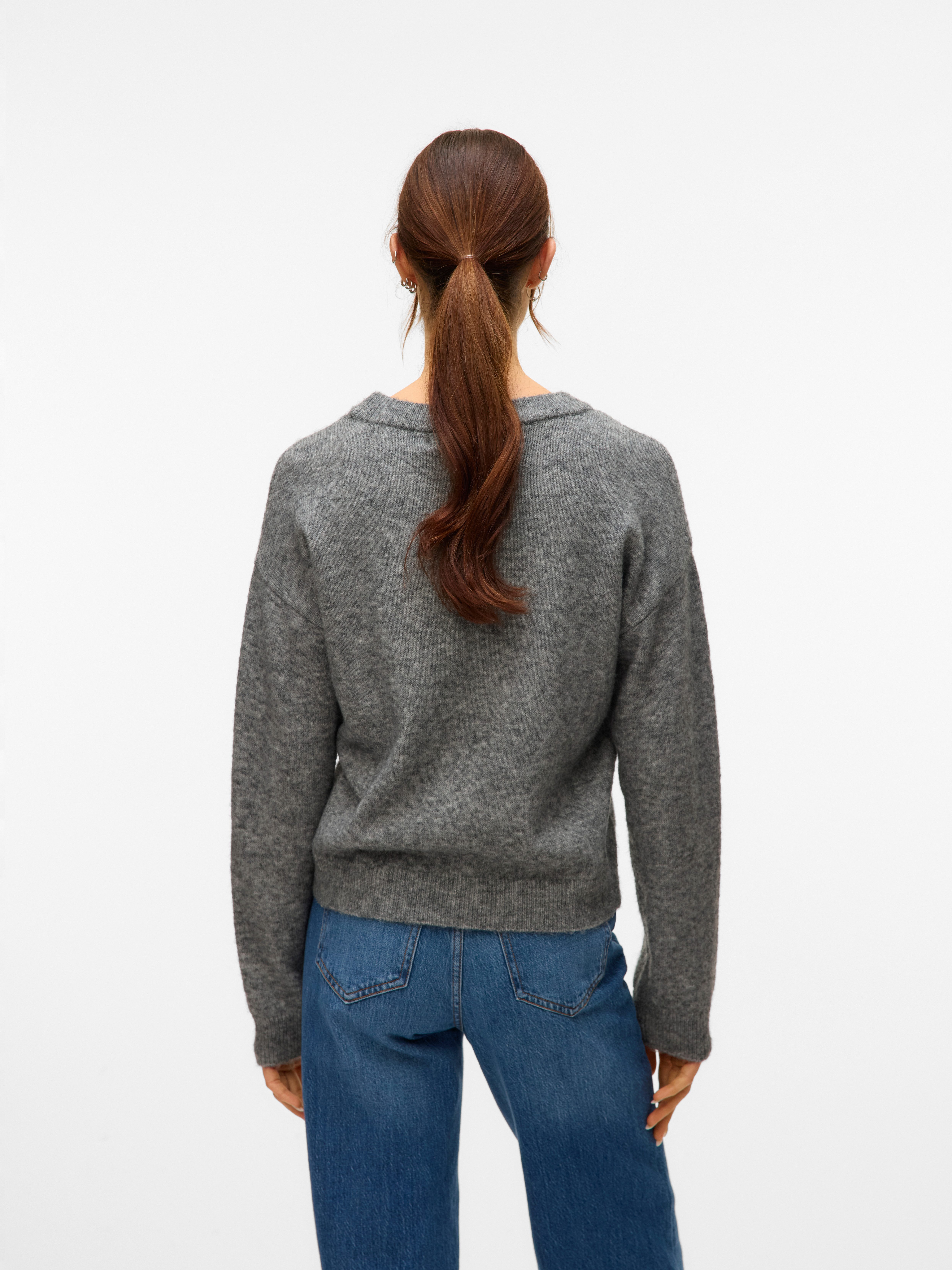 Vero Moda Gebreide trui VMAMOREMIO LS O-NECK PULLOVER BOO