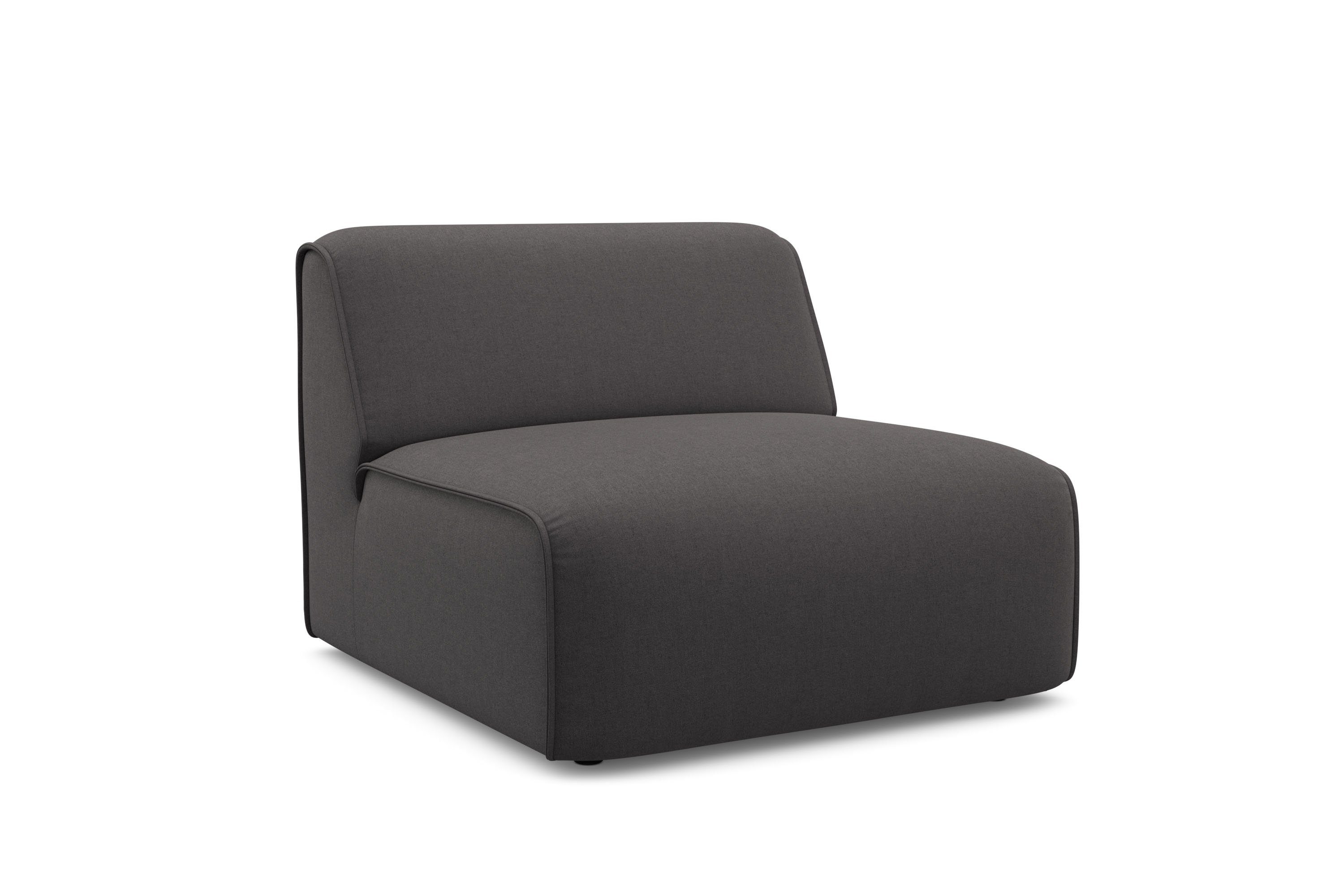 RAUM.ID Fauteuil Merid sofa-middenelement, afmetingen B/D/H: 84/97/46 cm als module of apart te gebruiken, voor individuele samenstelling