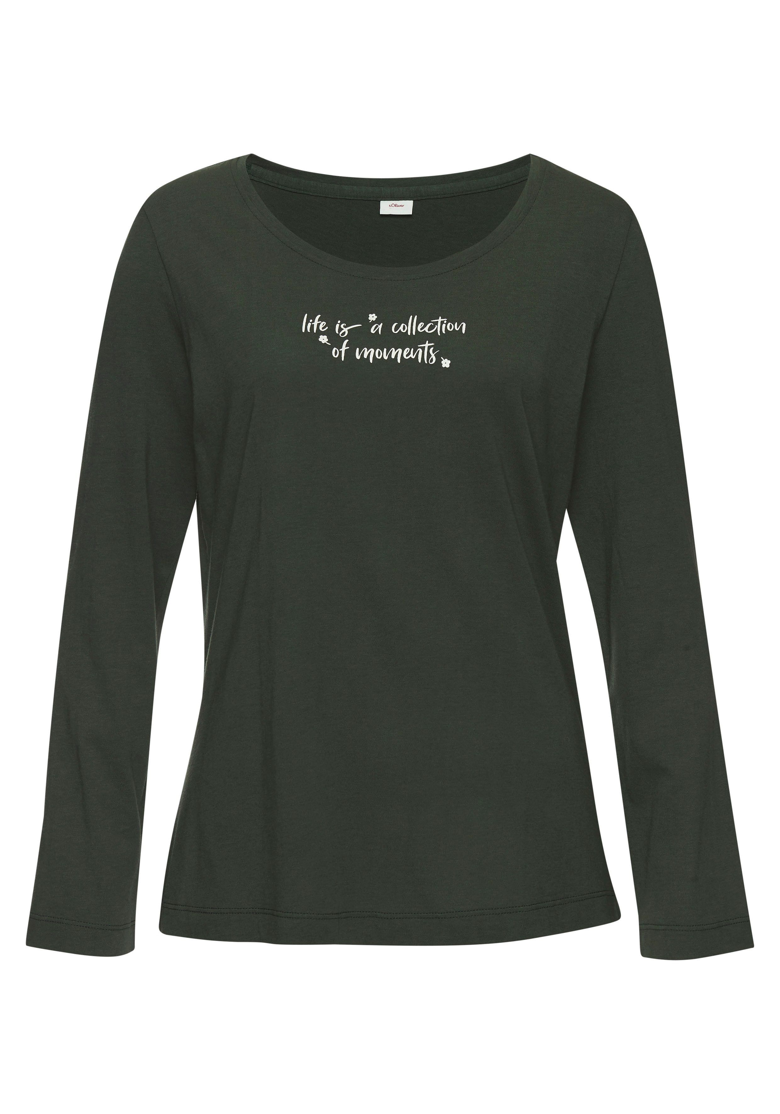 s.Oliver RED LABEL Beachwear Pyjama top met schattige frontprint