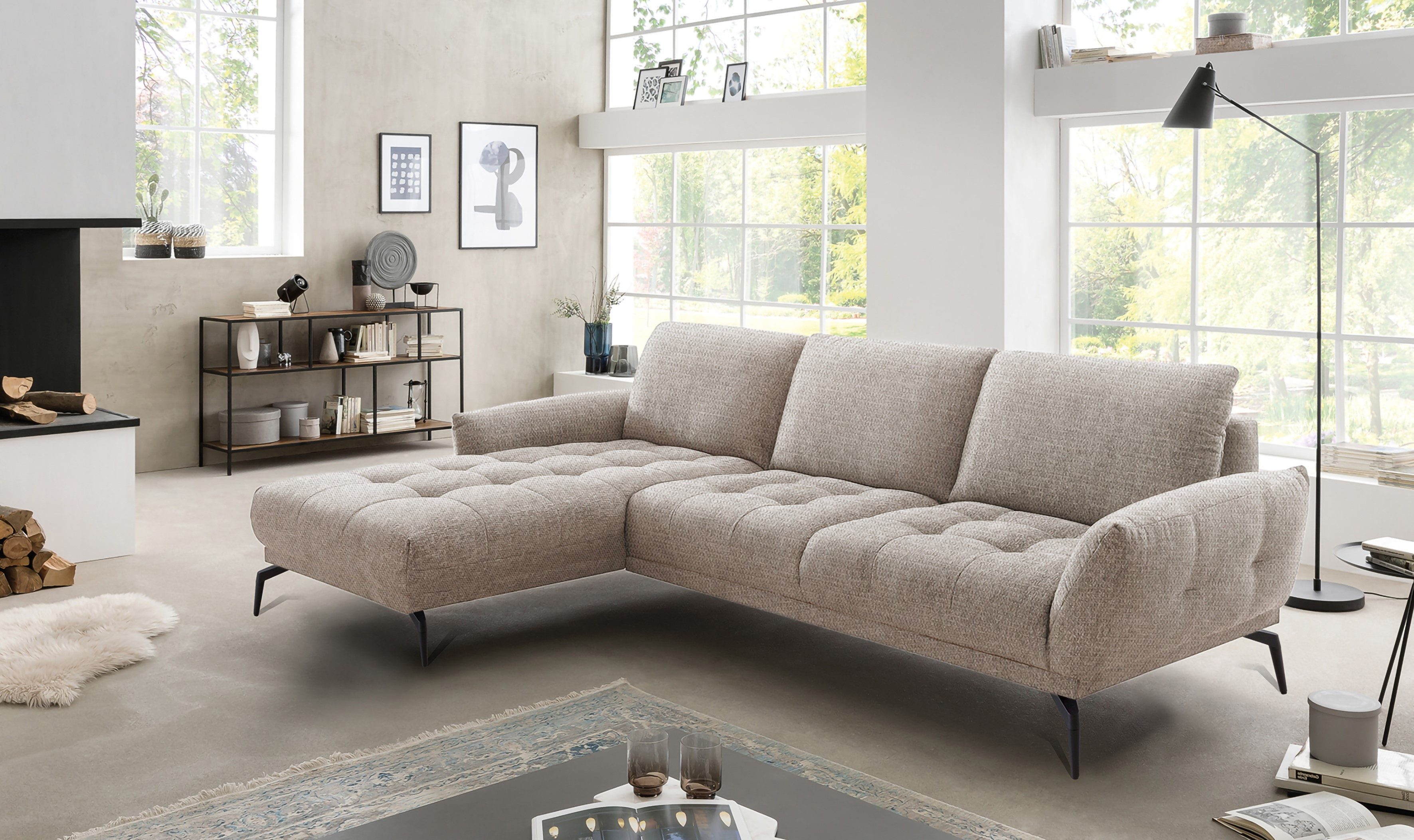 exxpo - sofa fashion Hoekbank NICEA eersteklas zitcomfort In hoogwaardige afwerking en ergonomische zithouding