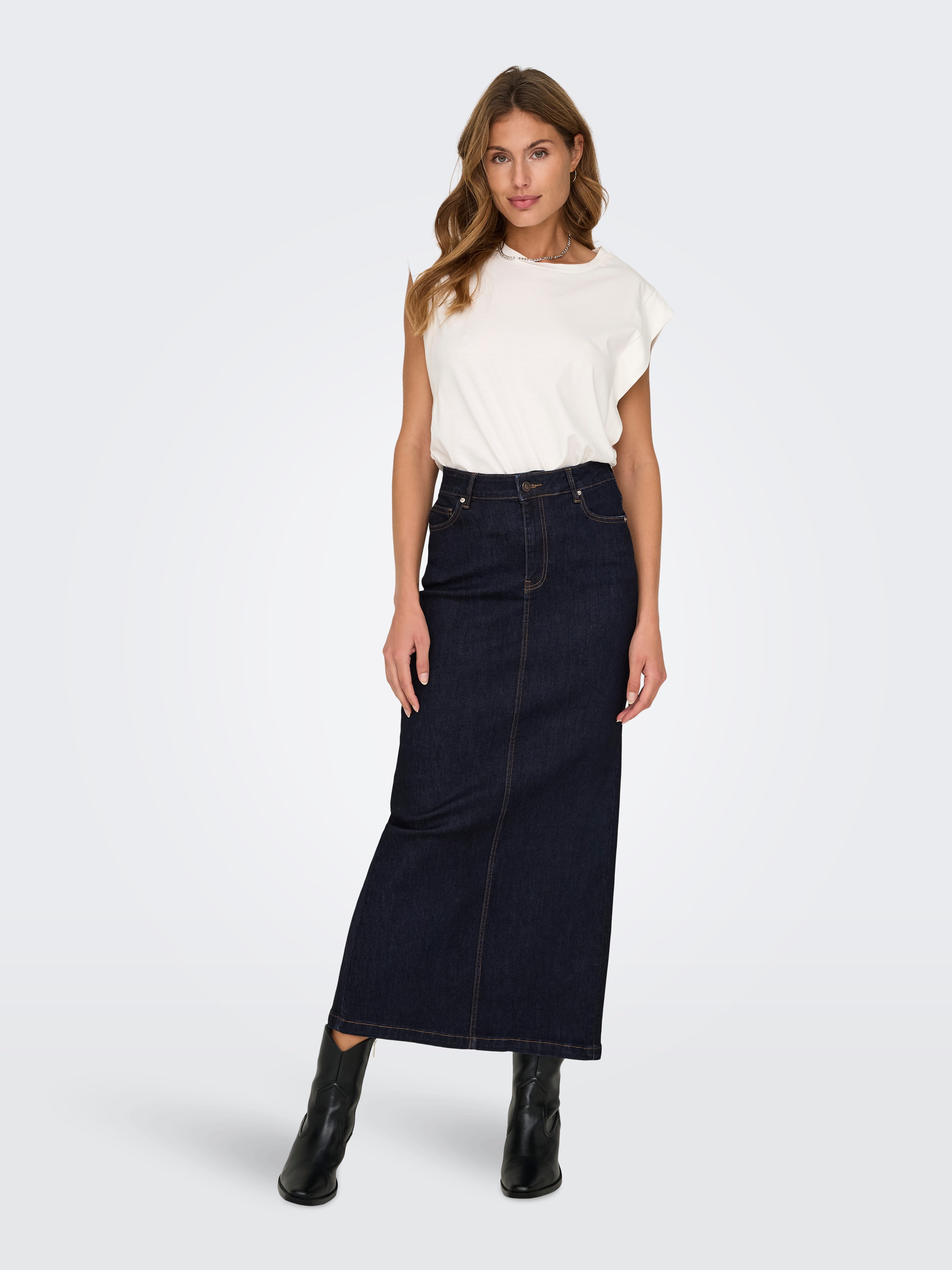 Only Jeans rok ONLWALO MW SLIT DNM MAXI SKIRT GUA