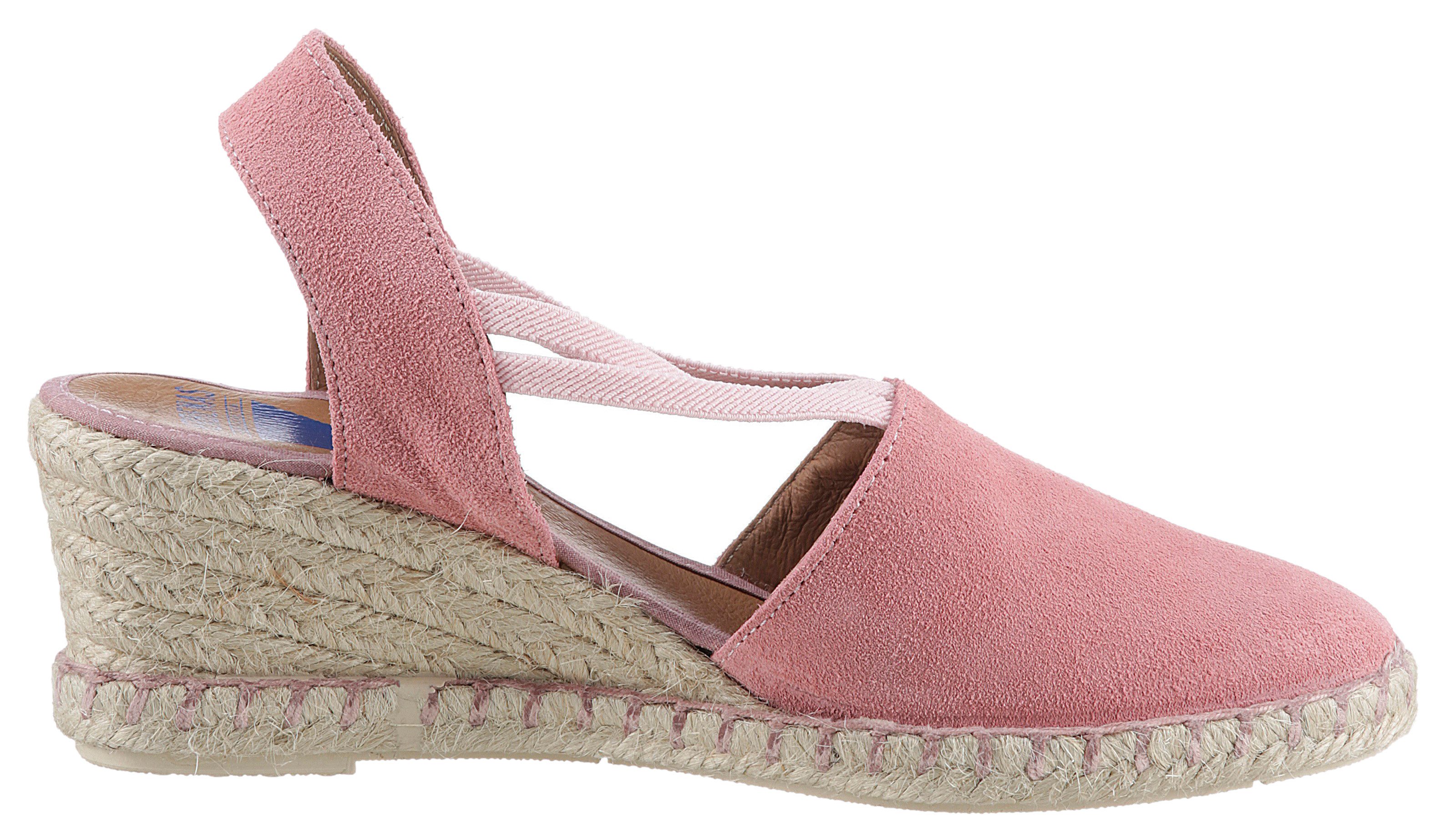 VERBENAS Sandaaltjes Maika Serraje zomerschoen, sandaal, sleehak, met jute bekleding
