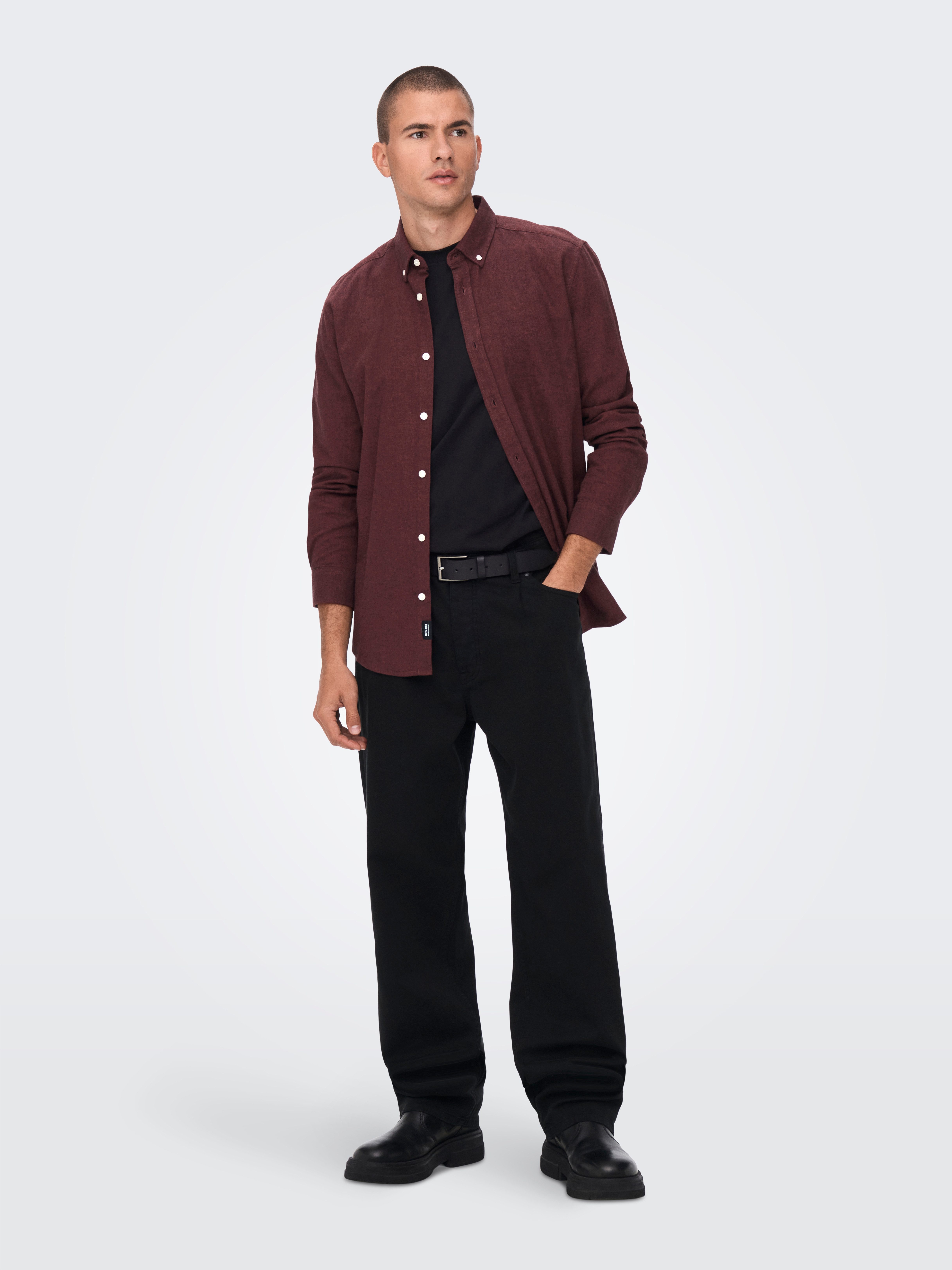 ONLY & SONS Overhemd met lange mouwen ONSNIKOLA LS MELANGE SHIRT OTL
