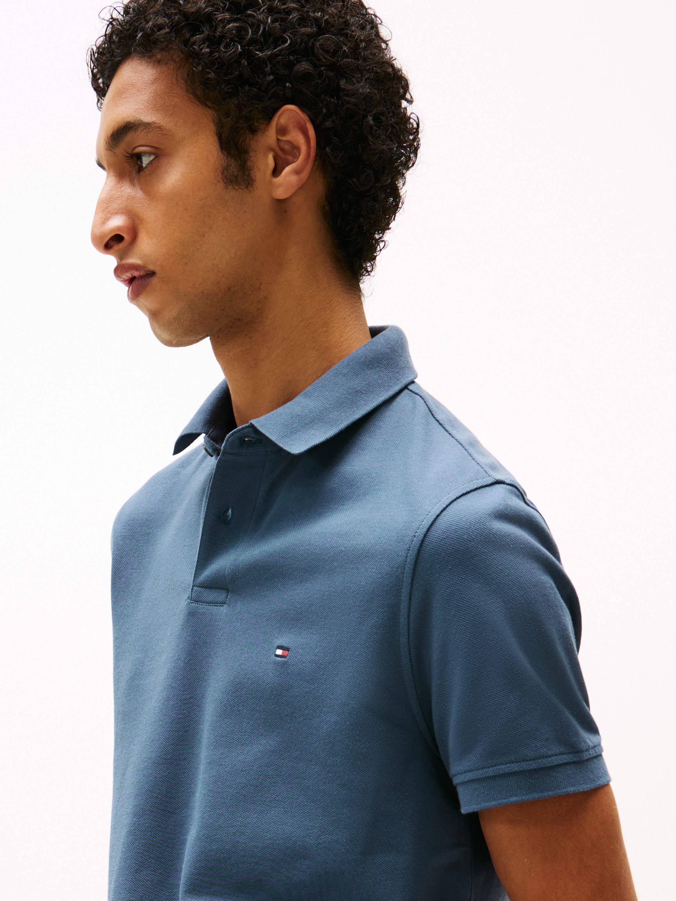 Tommy Hilfiger Poloshirt 1985 REGULAR POLO met contraststrepen en knoopsluiting