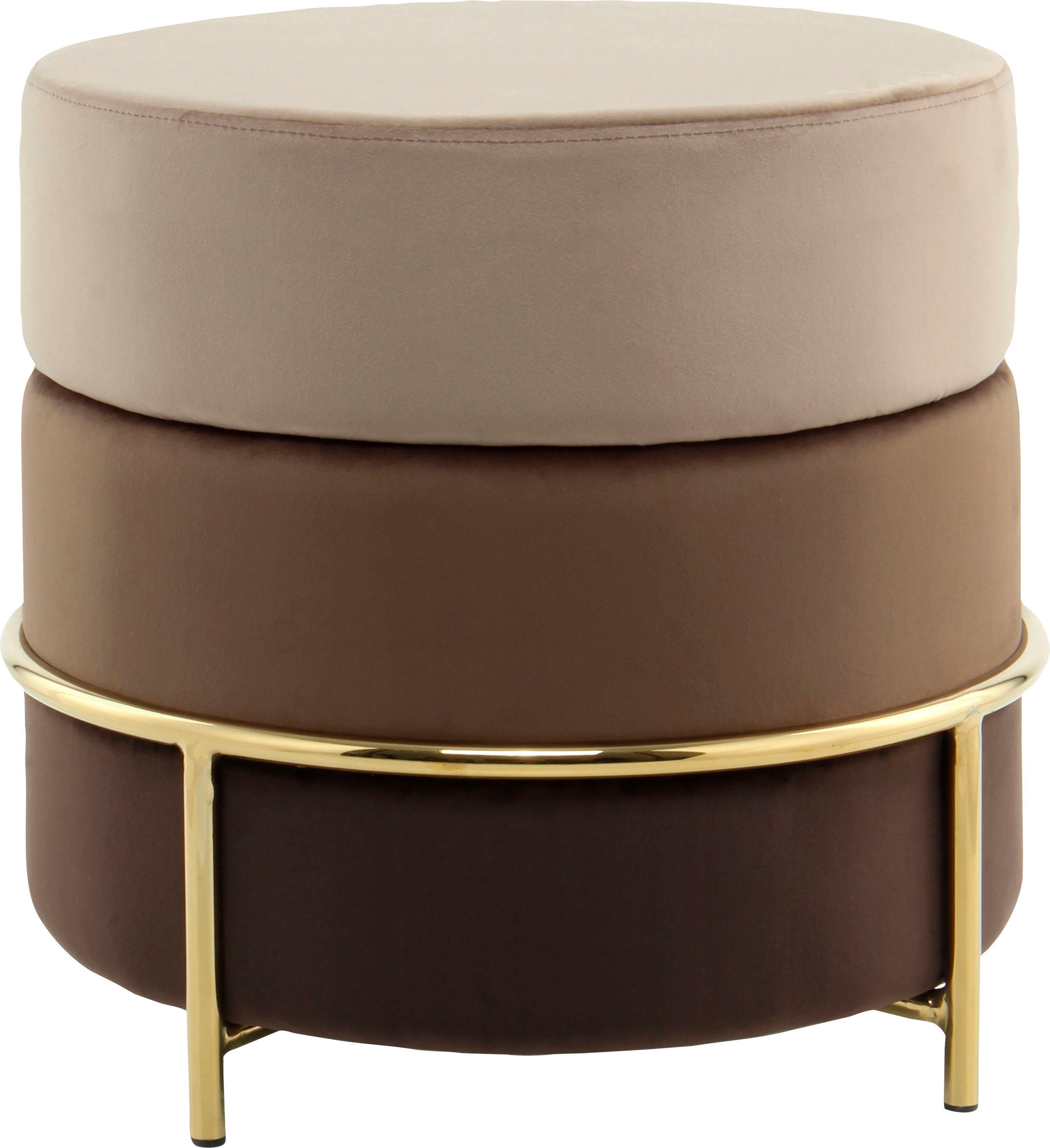 Kayoom Zithocker Kruk Matilda 125, comfortabele ronde vorm, gezellige designkruk (1 stuk)