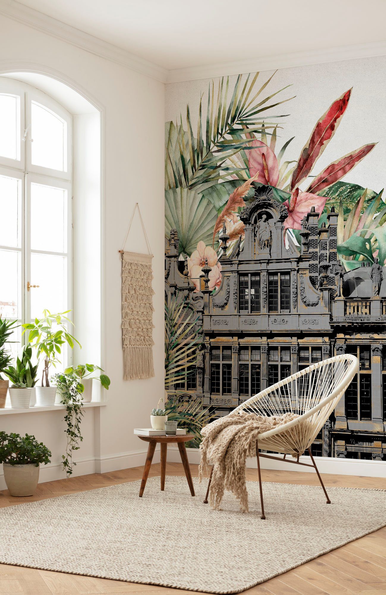 Komar Fotobehang Digitale print vlies - Tropical Palace - Afmeting 300 x 250 cm (1 stuk)