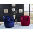 atlantic home collection draaibare fauteuil 360° vrij draaiend rood
