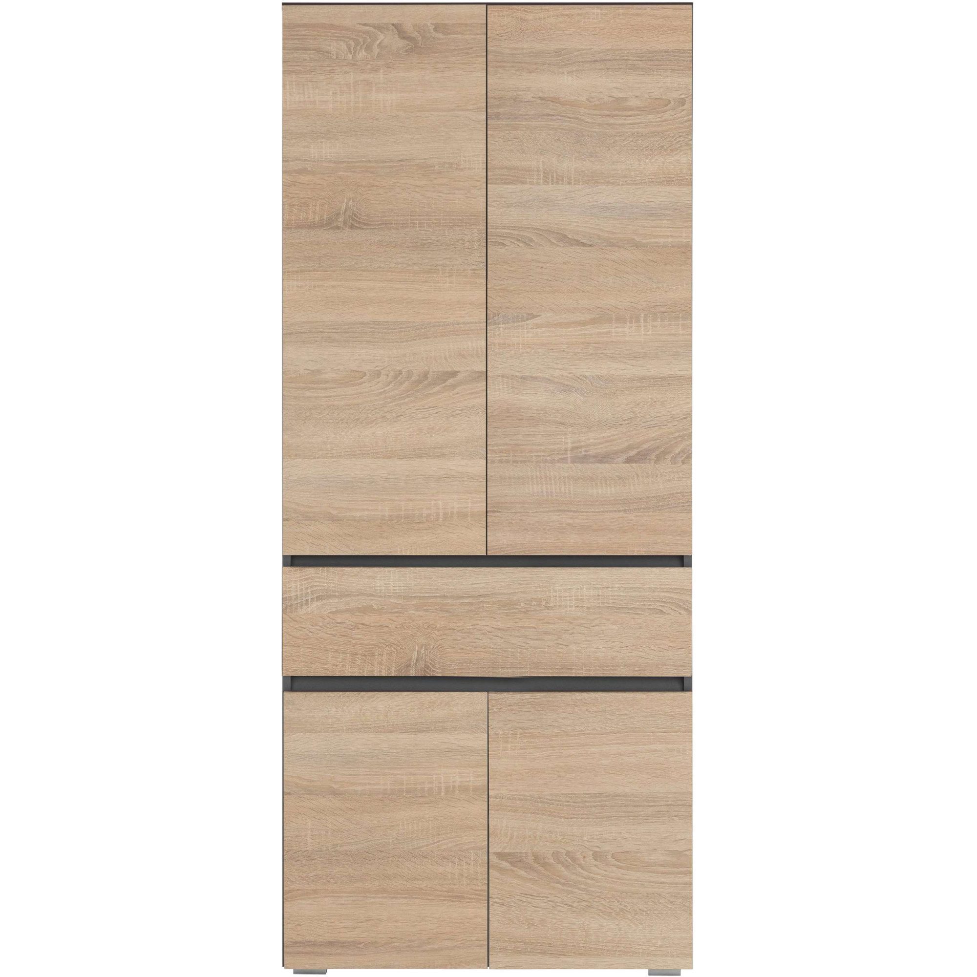 Home affaire Hoge kast Wisla met 4 deuren & 1 lade, breedte 76 cm, hoogte 180 cm