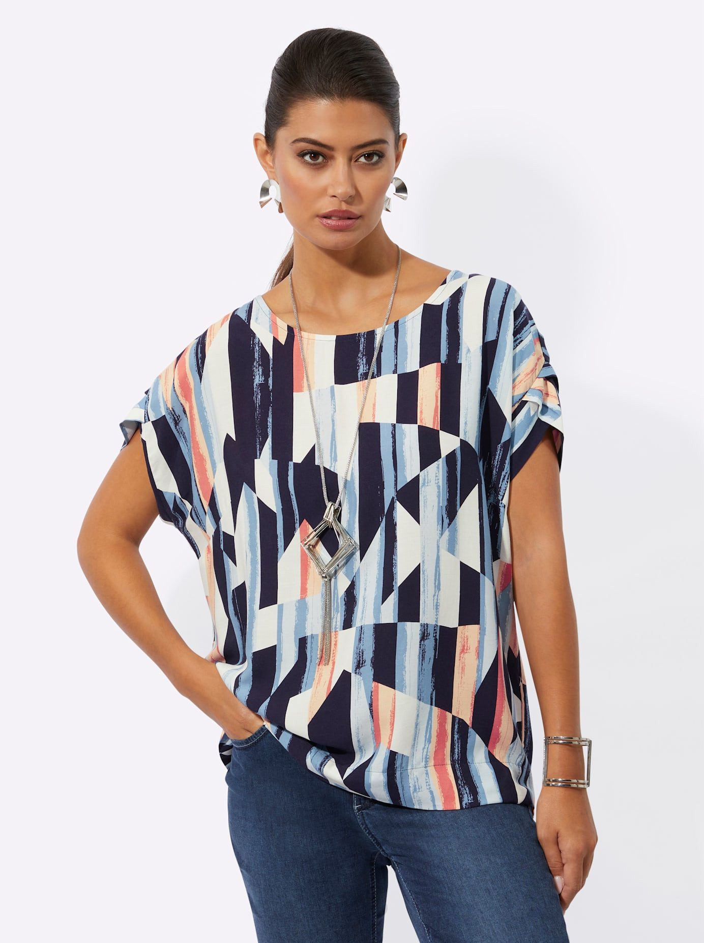 Creation L Blouse met korte mouwen