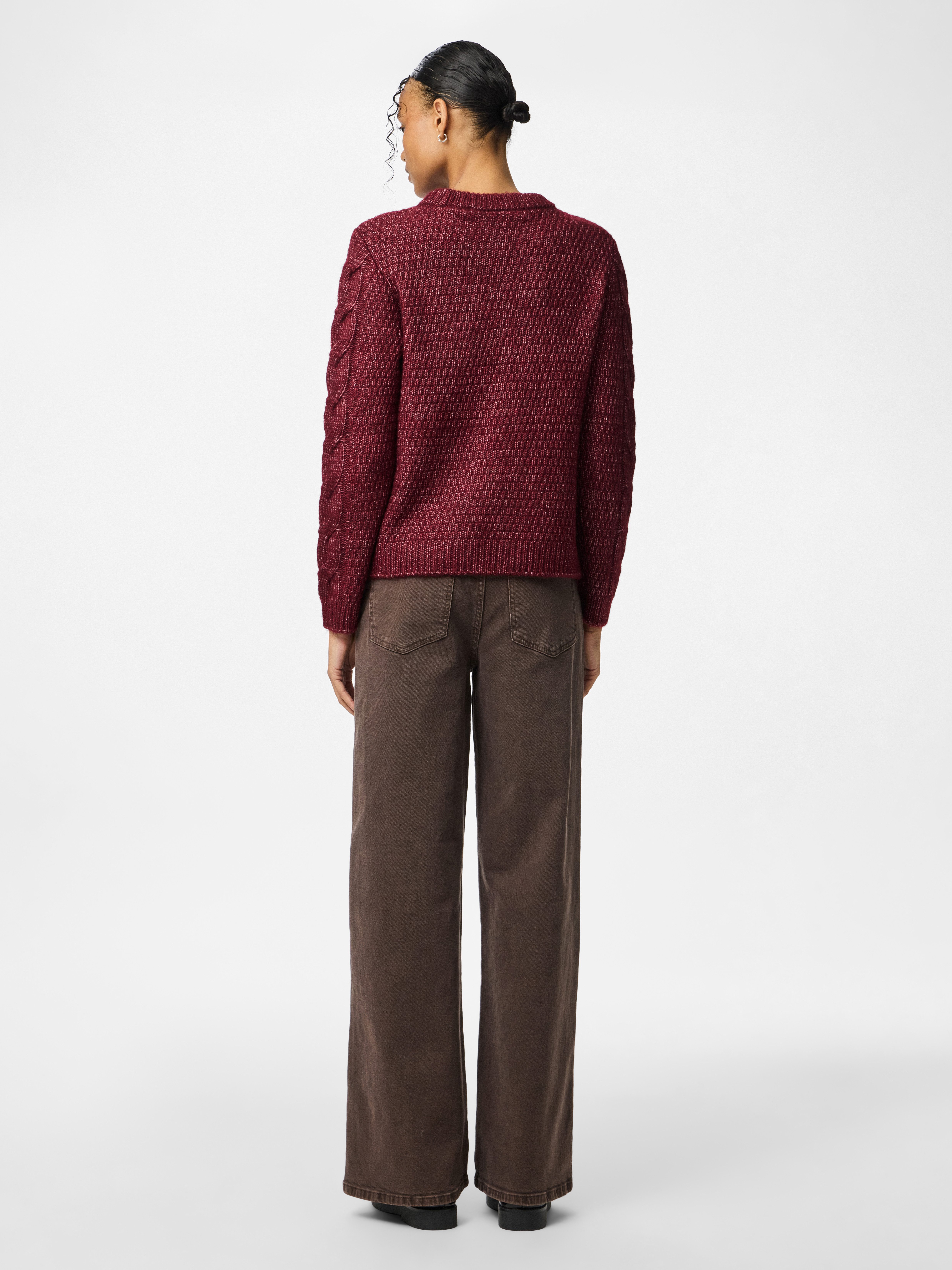 pieces Gebreide trui PCNINA LS O-NECK KNIT NOOS BC