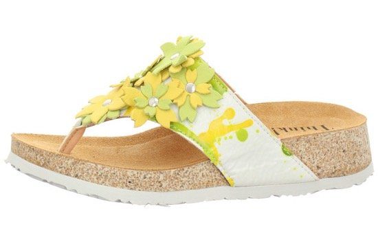 Think! Teenslippers KOAK , zomerschoen, slippers met schattige bloemdecoratie