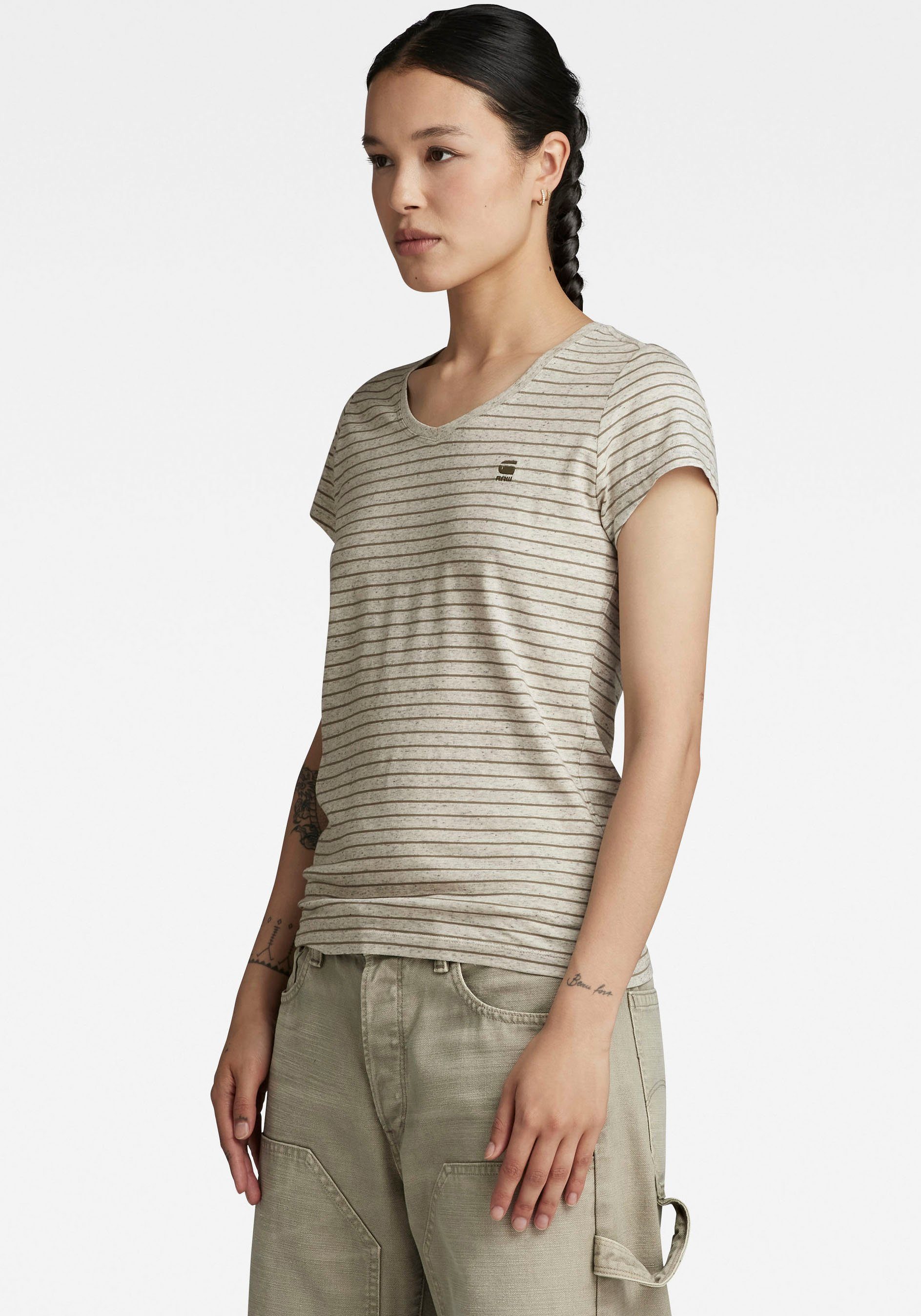 G-Star RAW Shirt met V-hals Eyben