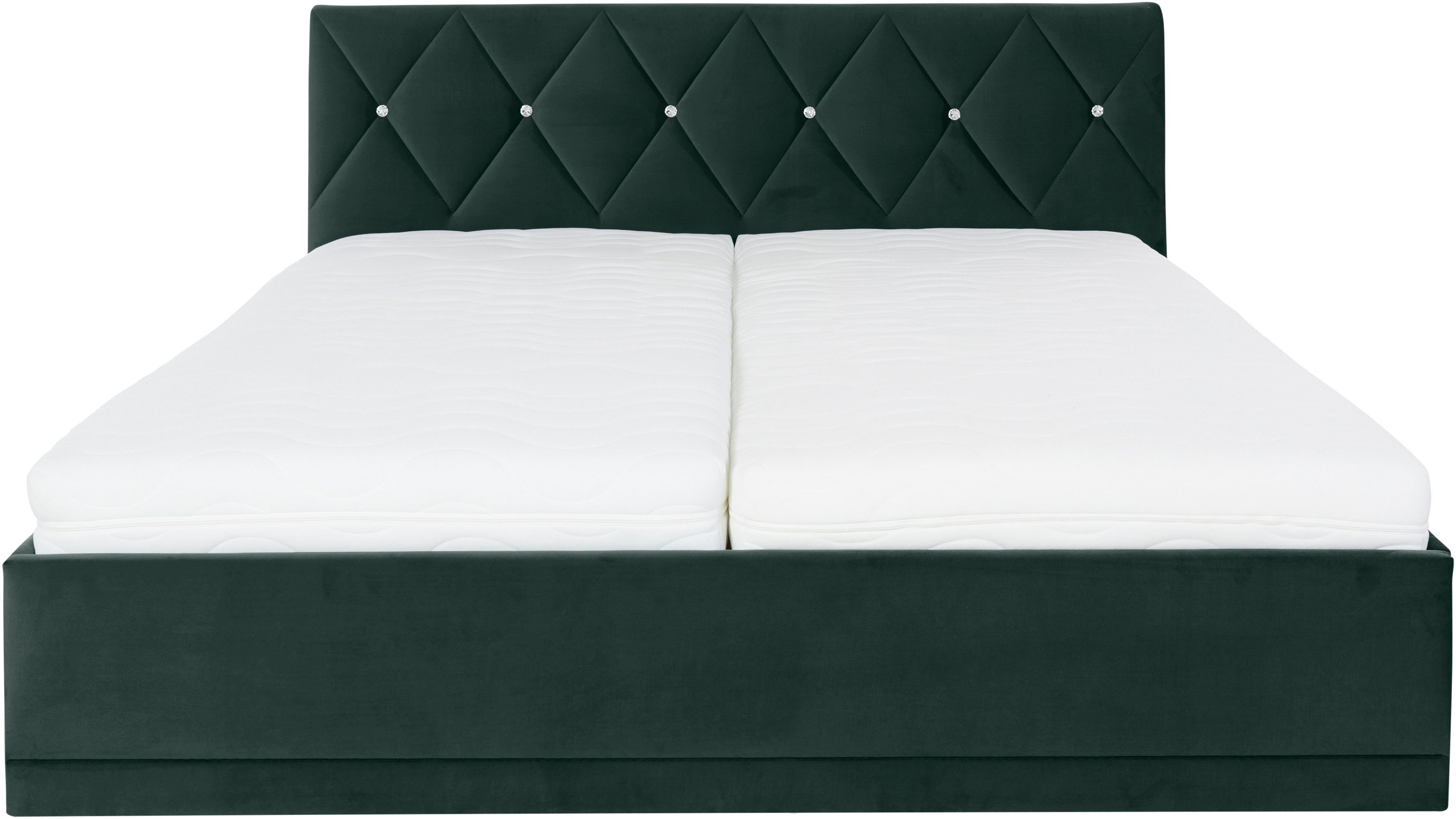 Westfalia Polsterbetten Gestoffeerd bed ADAMAS ook met bedlade, knoopdetails met stras