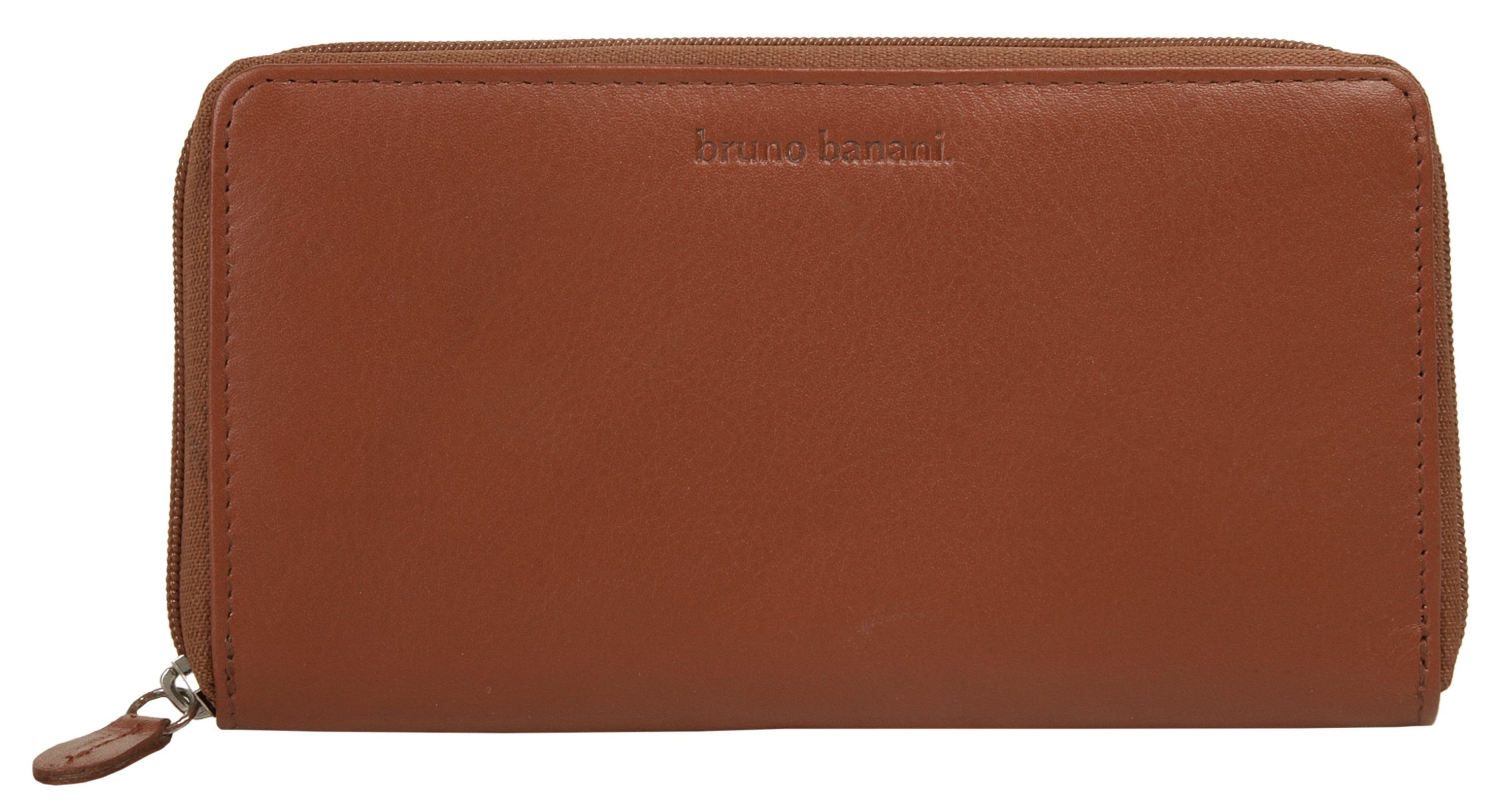 Bruno Banani Portemonnee Leer echt leder unisex portemonnees bruin