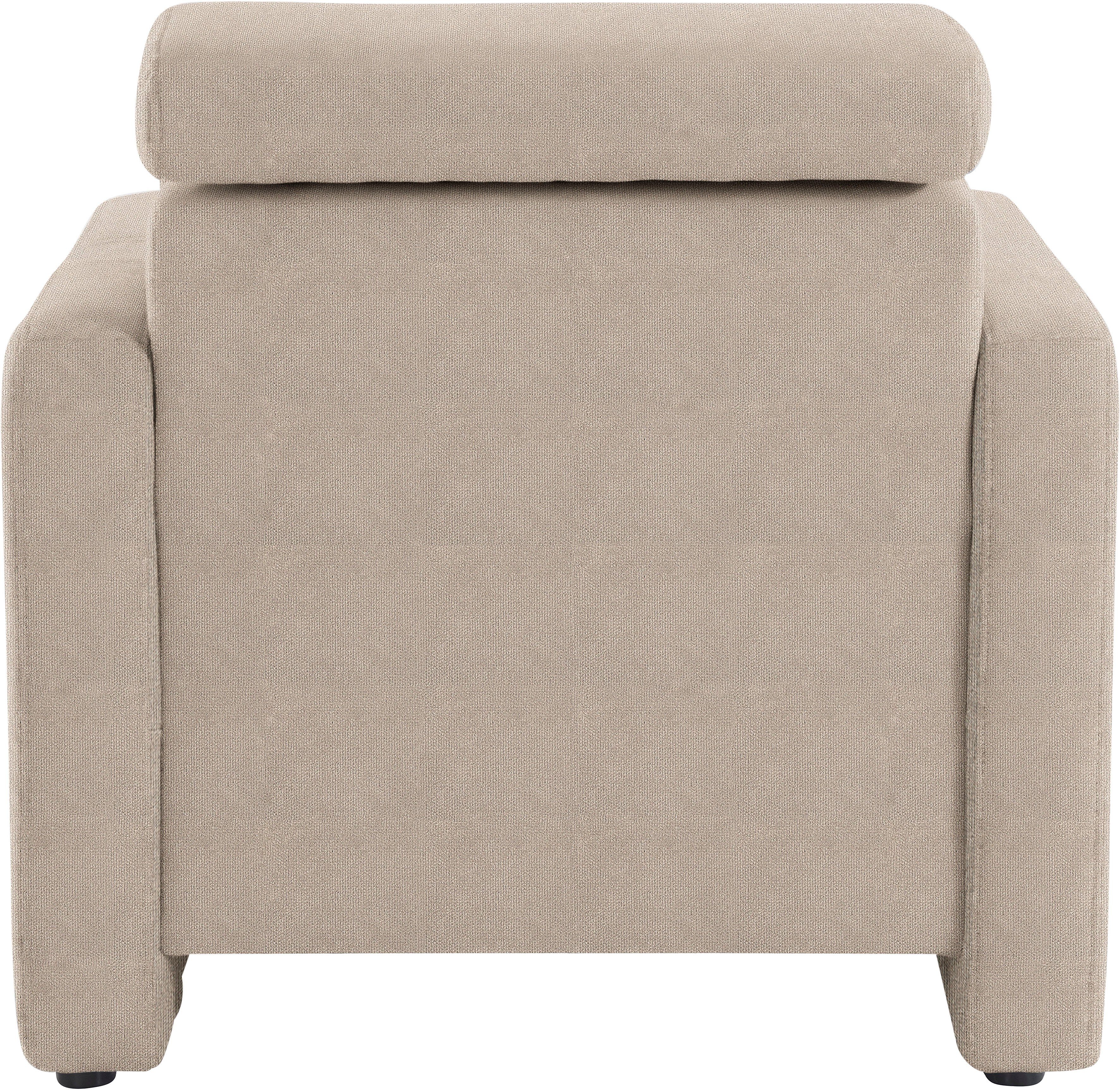 sit&more Fauteuil Bologna met binnenvering, met verstelbare hoofdsteun