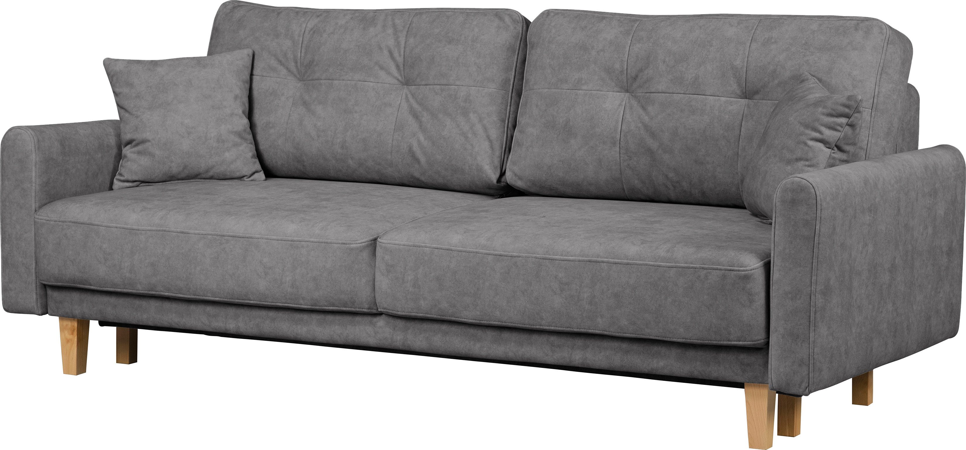 Home affaire 3-zitsbank TRIPLO optioneel slaapbank met bedlade, afmetingen B/D/H: 215/100/89 cm
