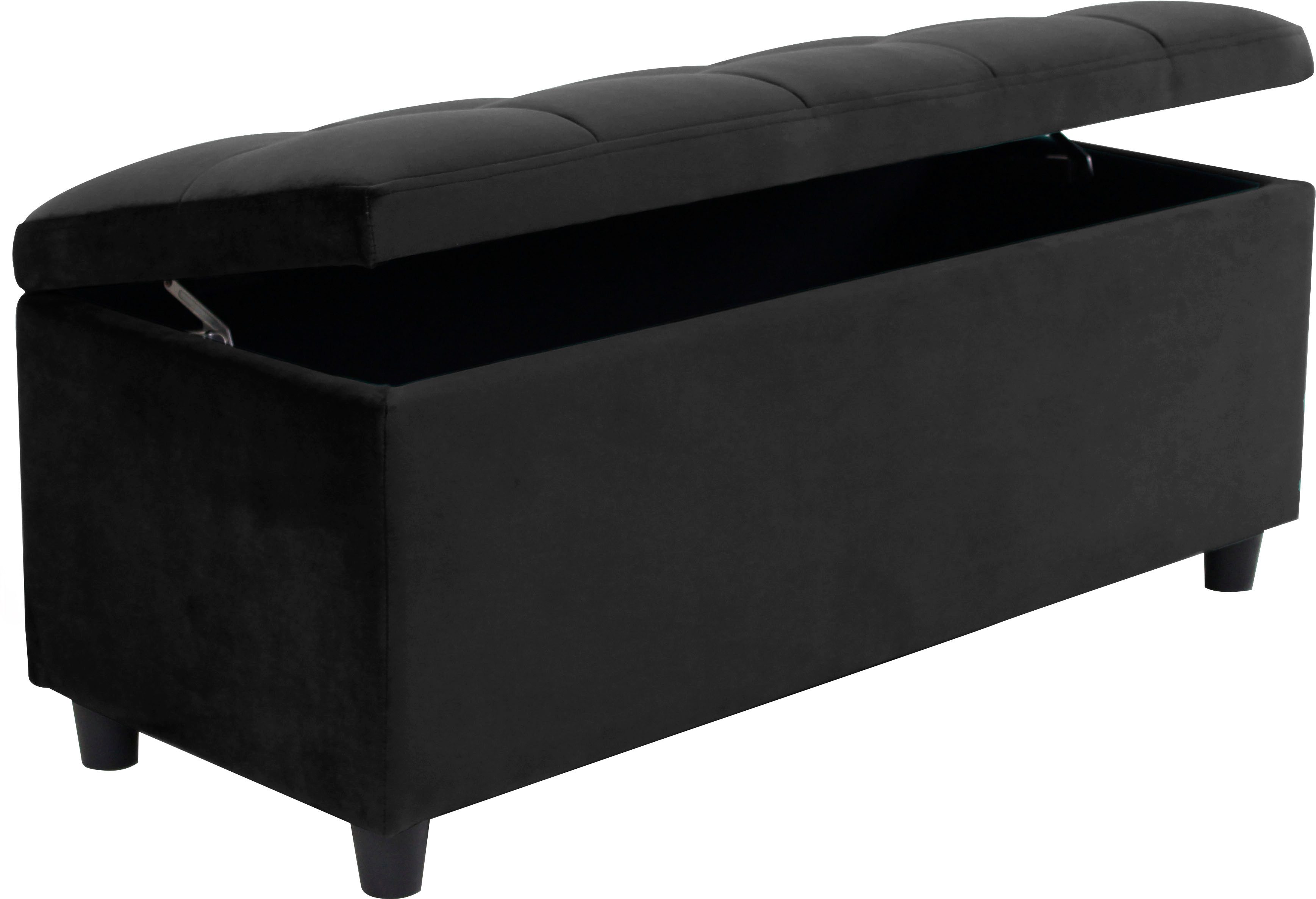 COUCH ♥ Slaapkamerbankje Doorgestikt Met bergruimte, ook als garderobebank geschikt, bank