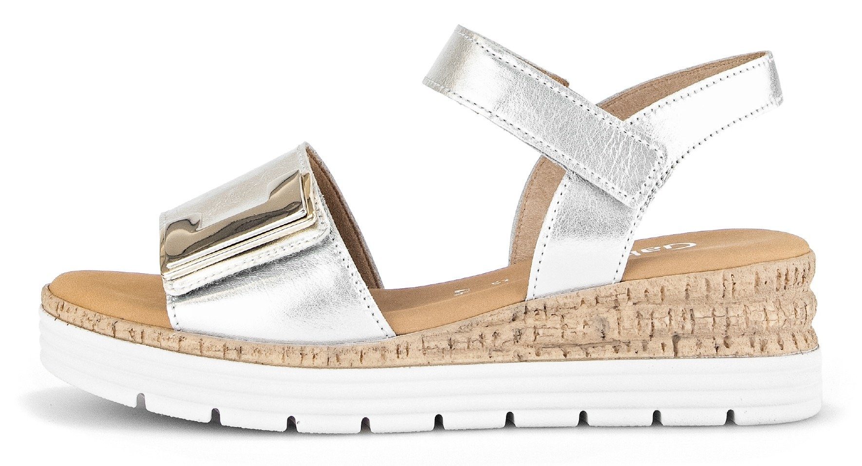 Gabor Sandaaltjes Genua sleehak, zomerschoen, sandalen met klittenbandsluitingen, breedte g