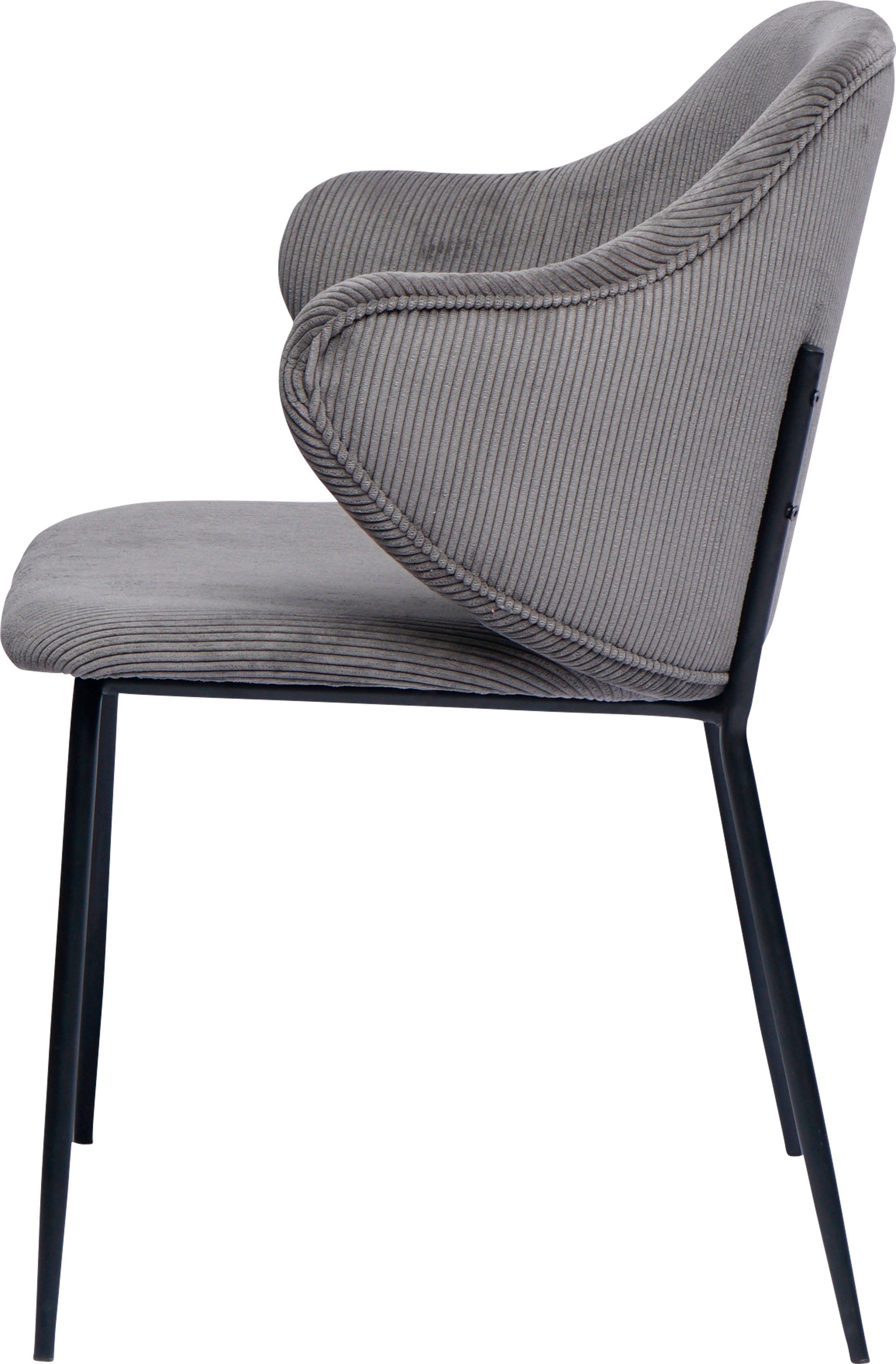 SalesFever Stoel met armleuningen Bekleding in corduroy-look (set, 2 stuks)