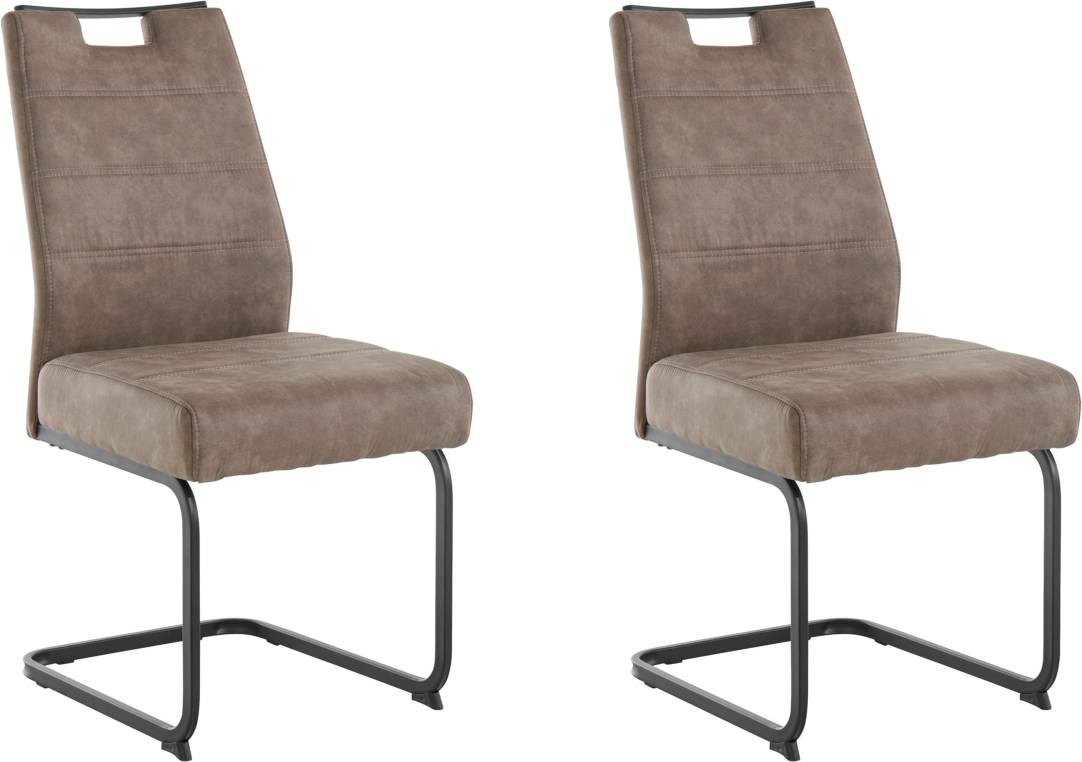 HELA Eetkamerstoel LENA 1, 2 en 4 stuks, met binnenvering bekleding, sledestoel
