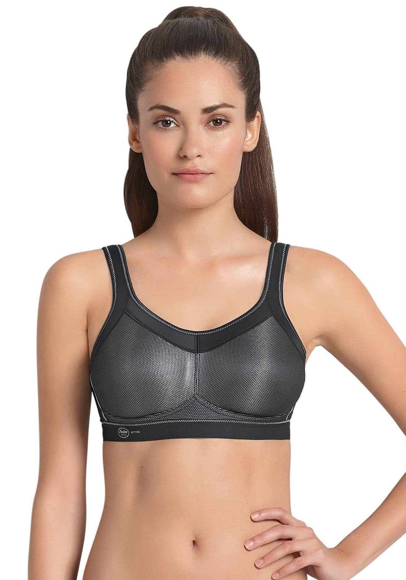 Anita Active Sport-bh Momentum Ademend, licht glanzend, comfortabele schouderbanden gepolsterd