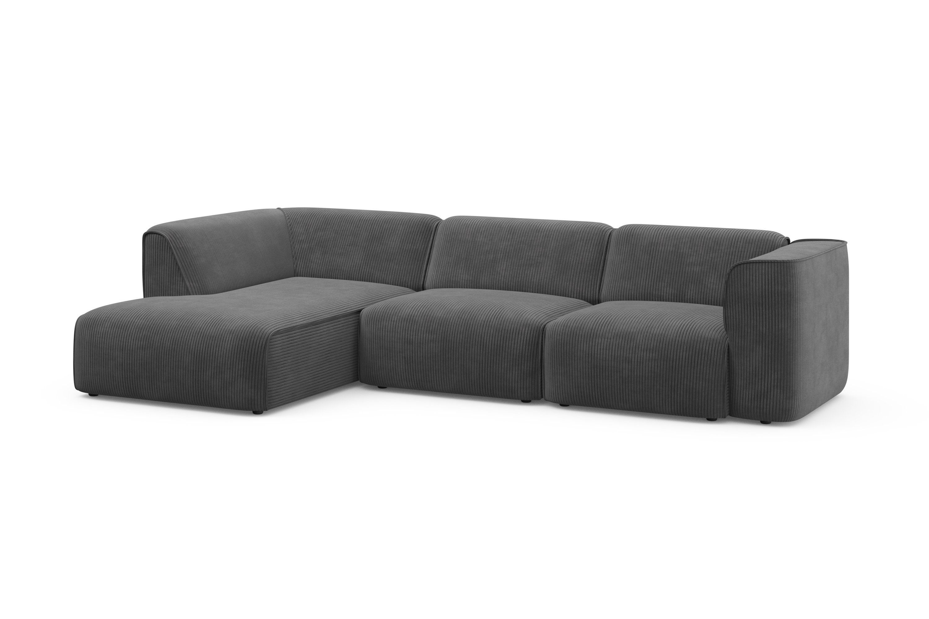 RAUM.ID Hoekbank Merid L-vorm, altijd uitbreidbaar met modules, B/D/H: 295/162/70 cm