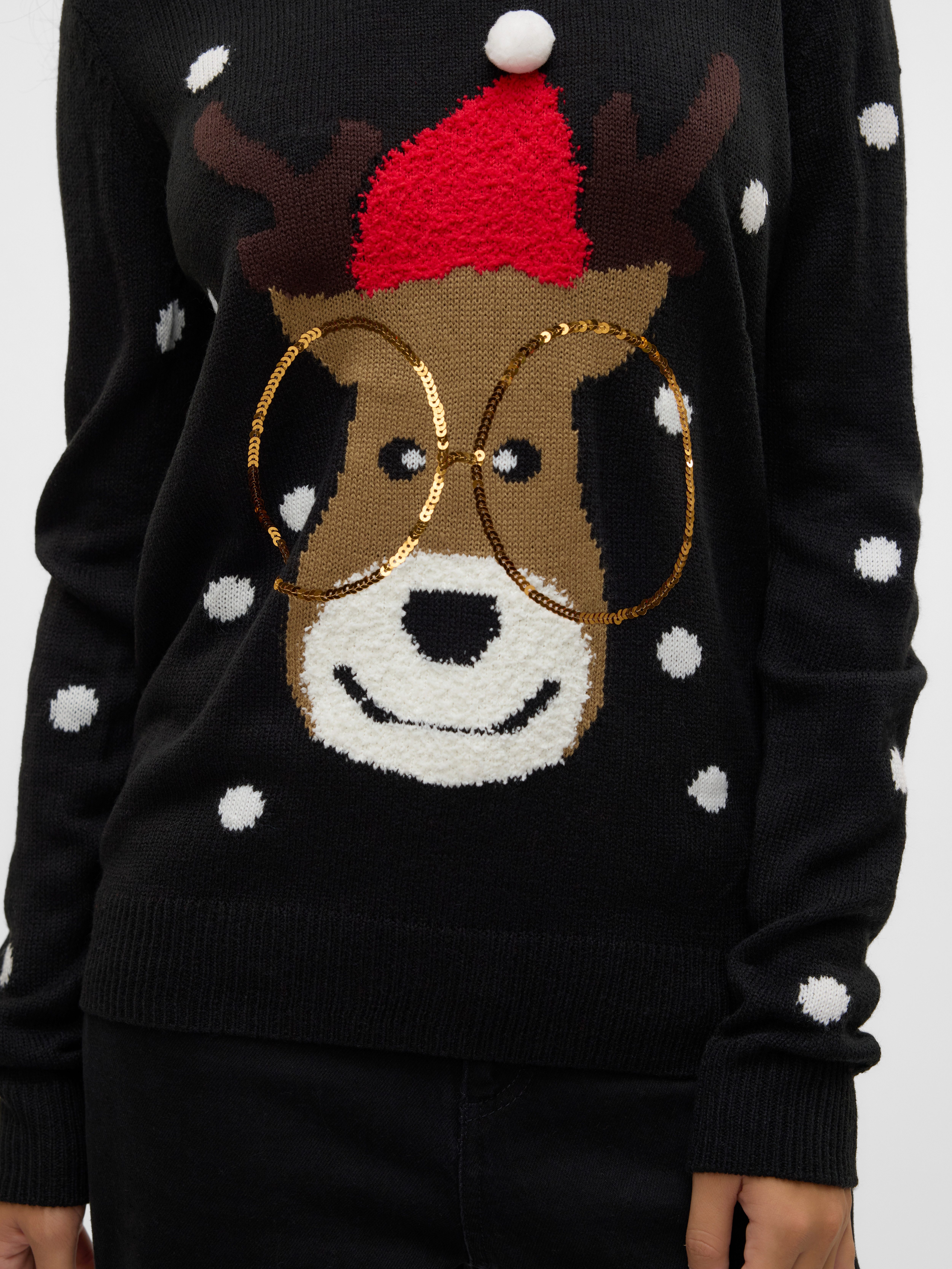 Vero Moda Kersttrui VMTINSEL LS O-NECK BLOUSE XMAS REP2