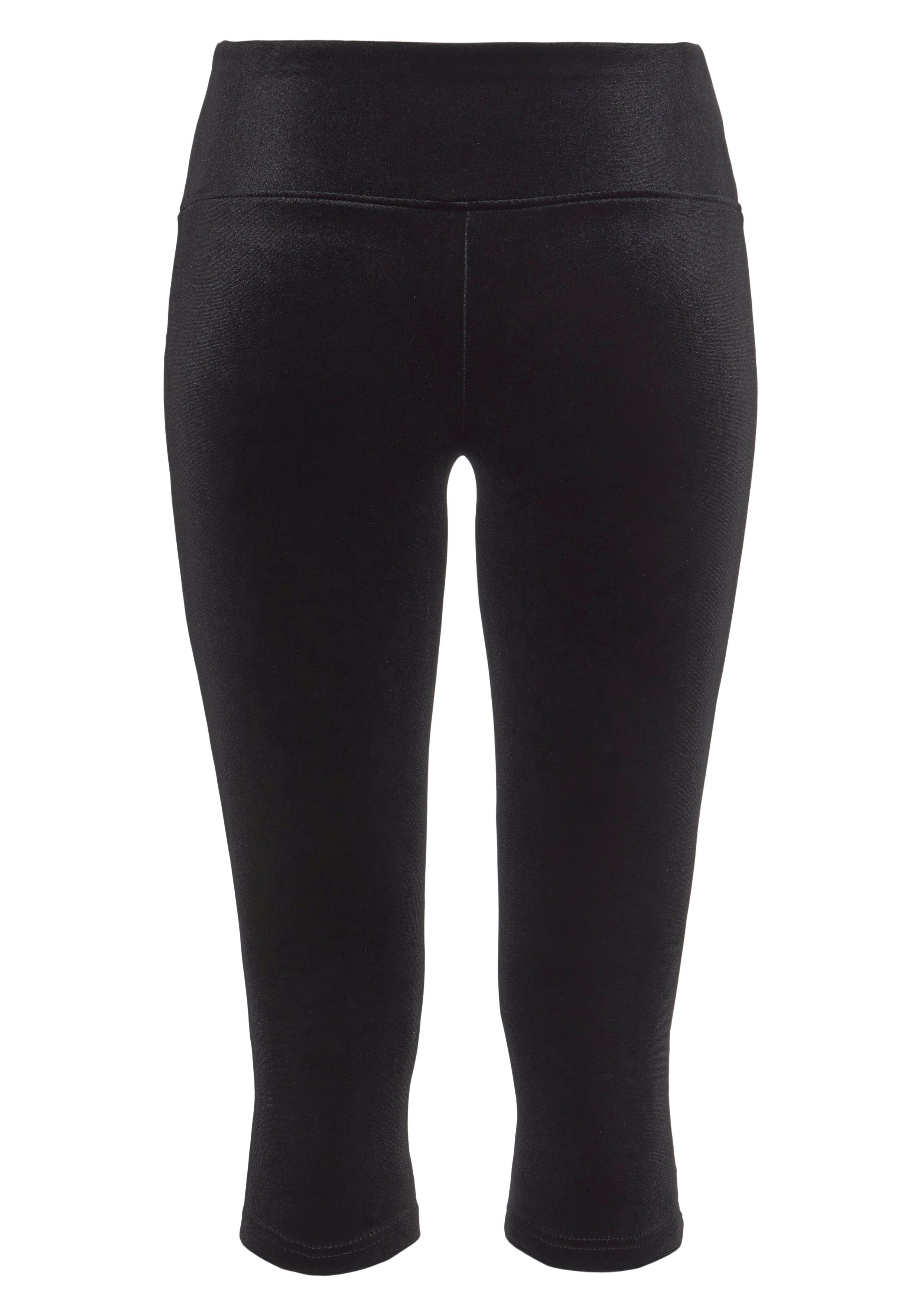 Lascana Capribroek in zachte, elastische fluweeluitstraling, loungepak