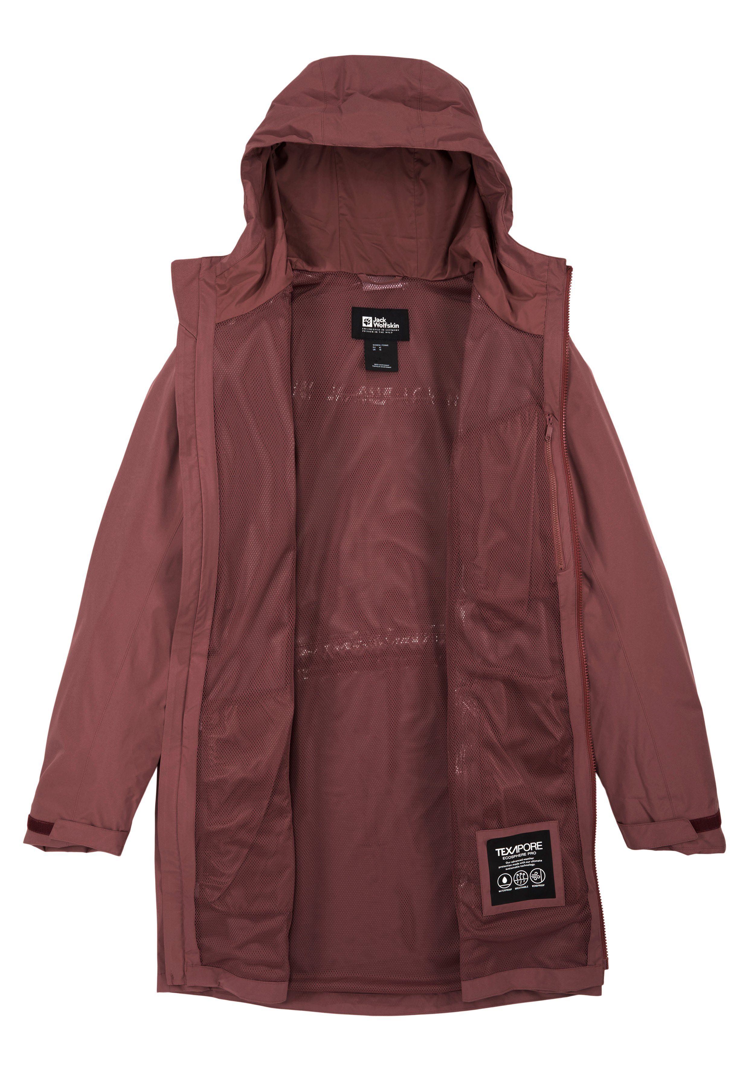 Jack Wolfskin Functionele parka SOLAIA PARKA W Winterjas waterdicht, winddicht & ademend