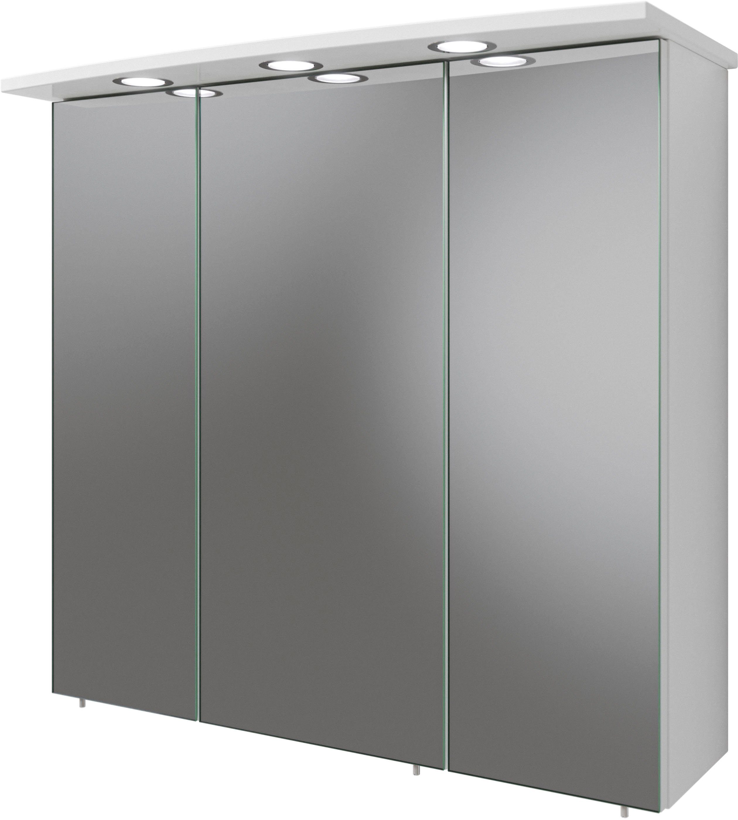 Saphir Badkamerserie Quickset 316 3-delig, keramieken wastafel met led-spiegelkast (4-delig)