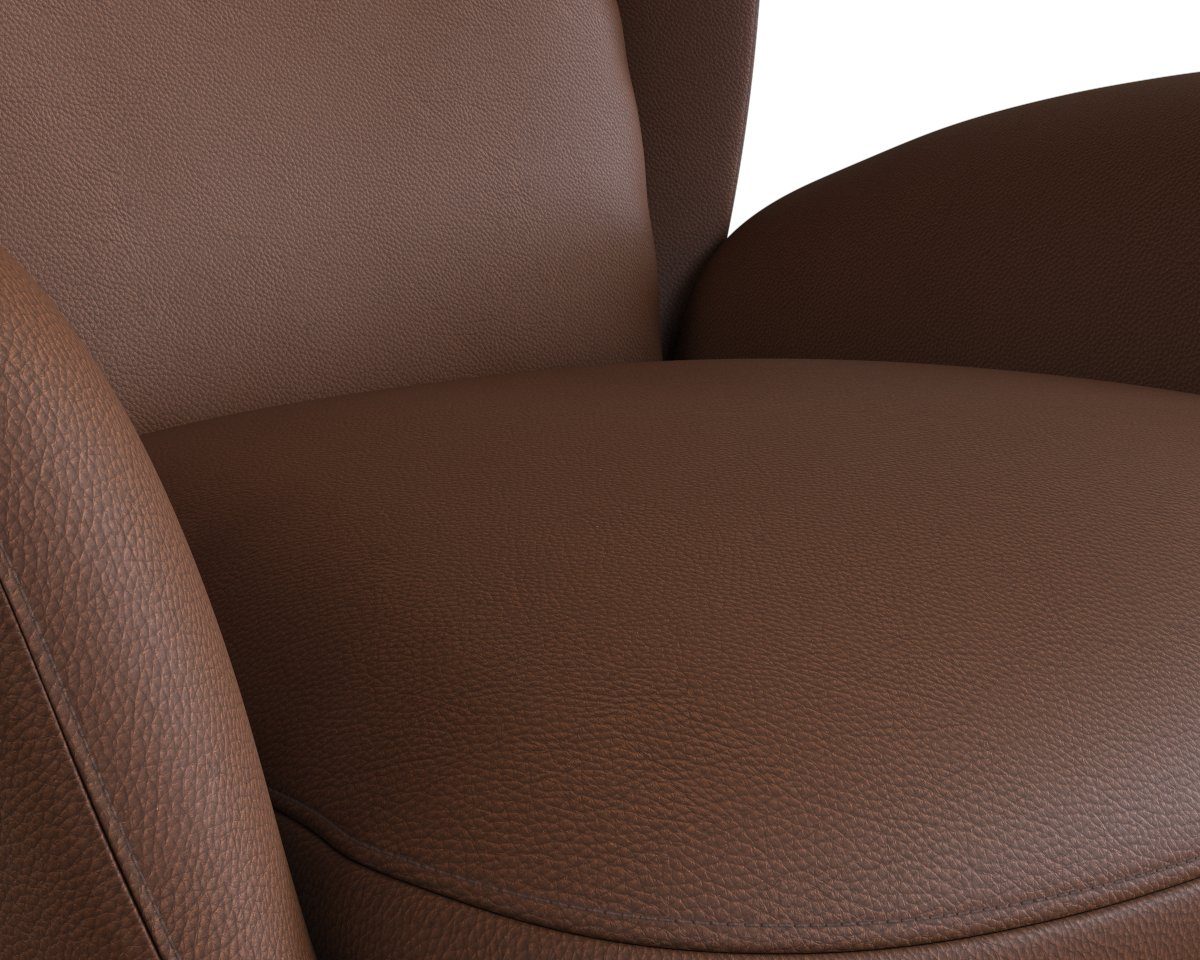 FLEXLUX Oorfauteuil Padova Stijl & comfort, organische vorm, geïntegreerde lendensteun, zwarte voet
