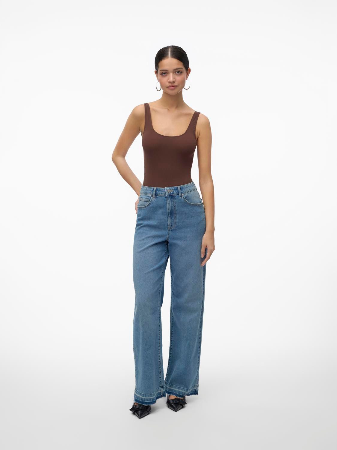 Vero Moda Wijde jeans VMKATHY HR LOOSE WIDE FOLD DOWN J VI3371