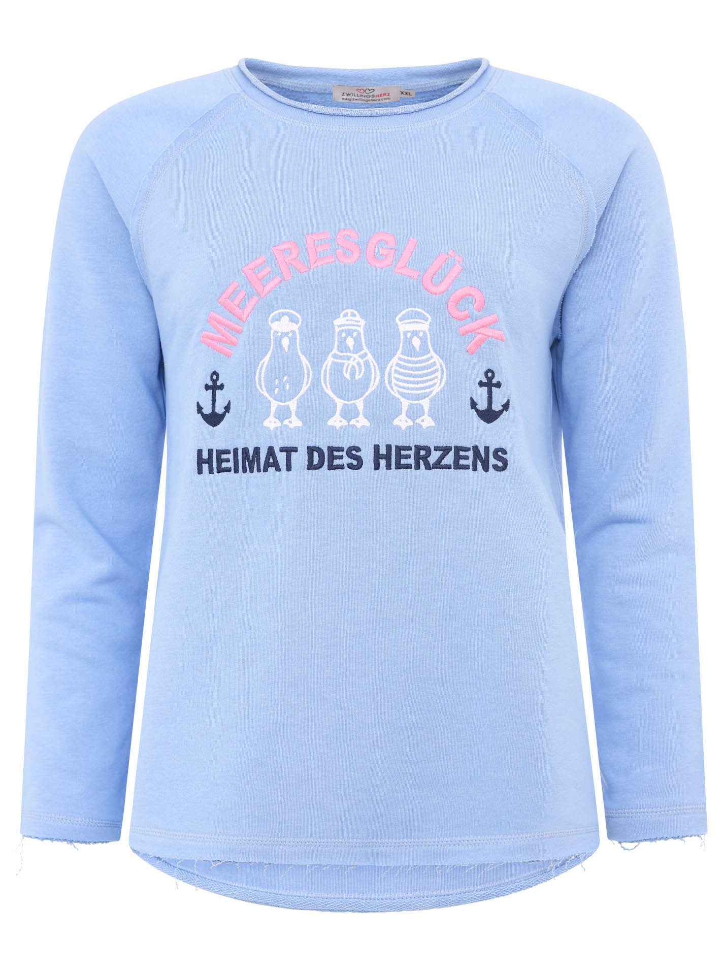 Zwillingsherz Sweatshirt Zee geluk met speelse ankerdetail