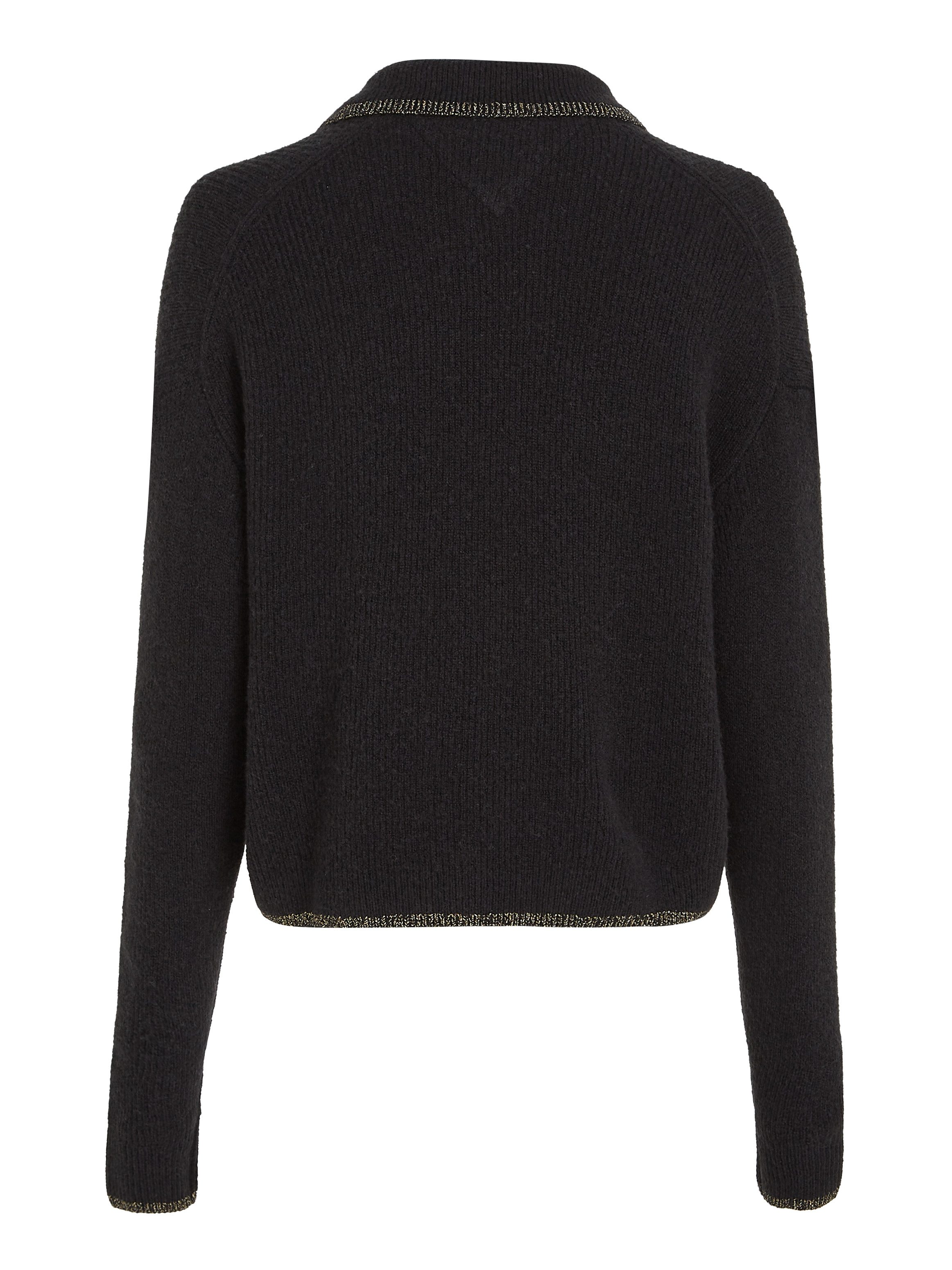 TOMMY JEANS Gebreide trui TJW GLITTER POLO SWEATER