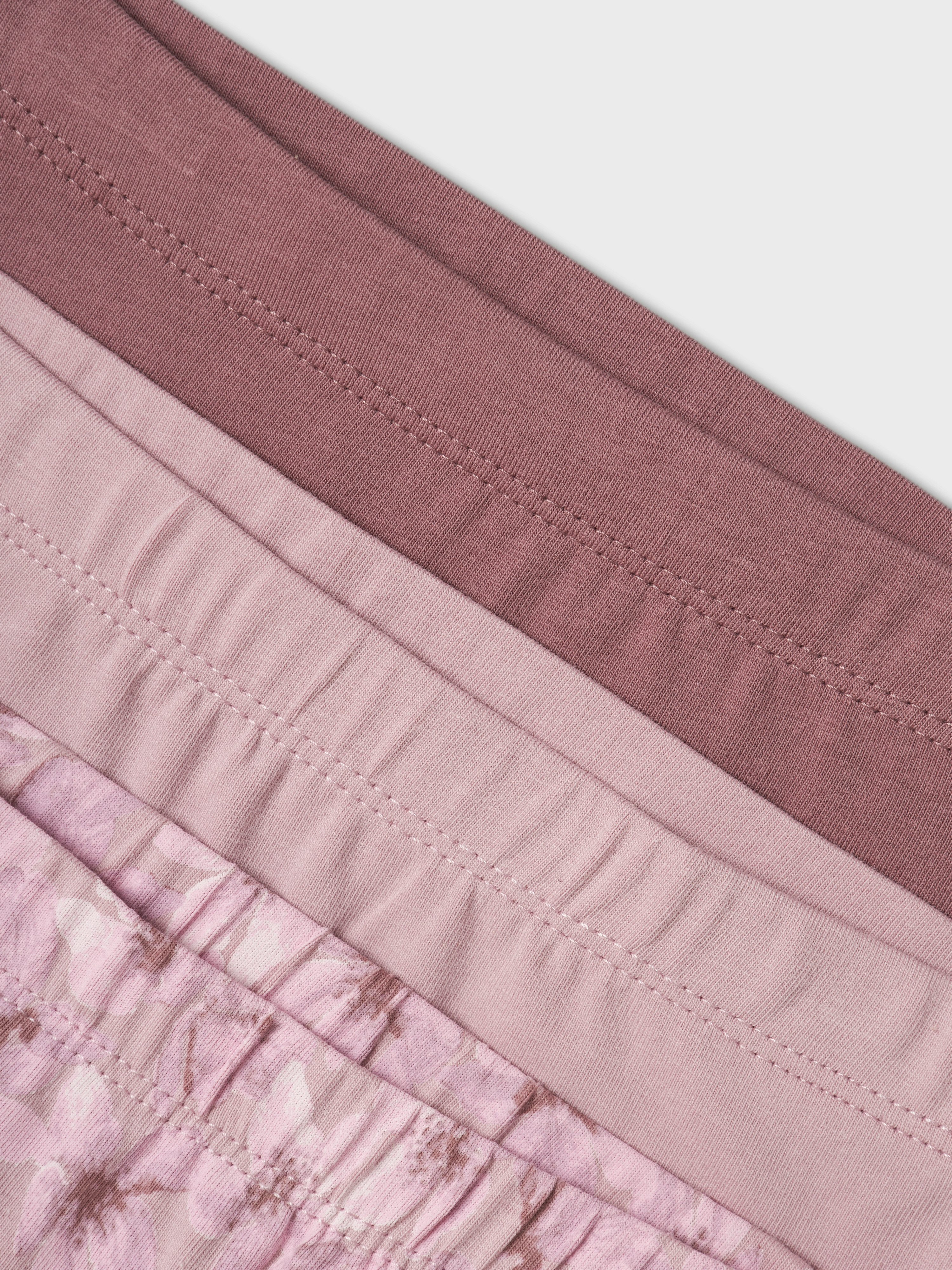 Name It Boxershort NMFTIGHTS 3P MAUVE FLOWER NOOS (set, 3 stuks)