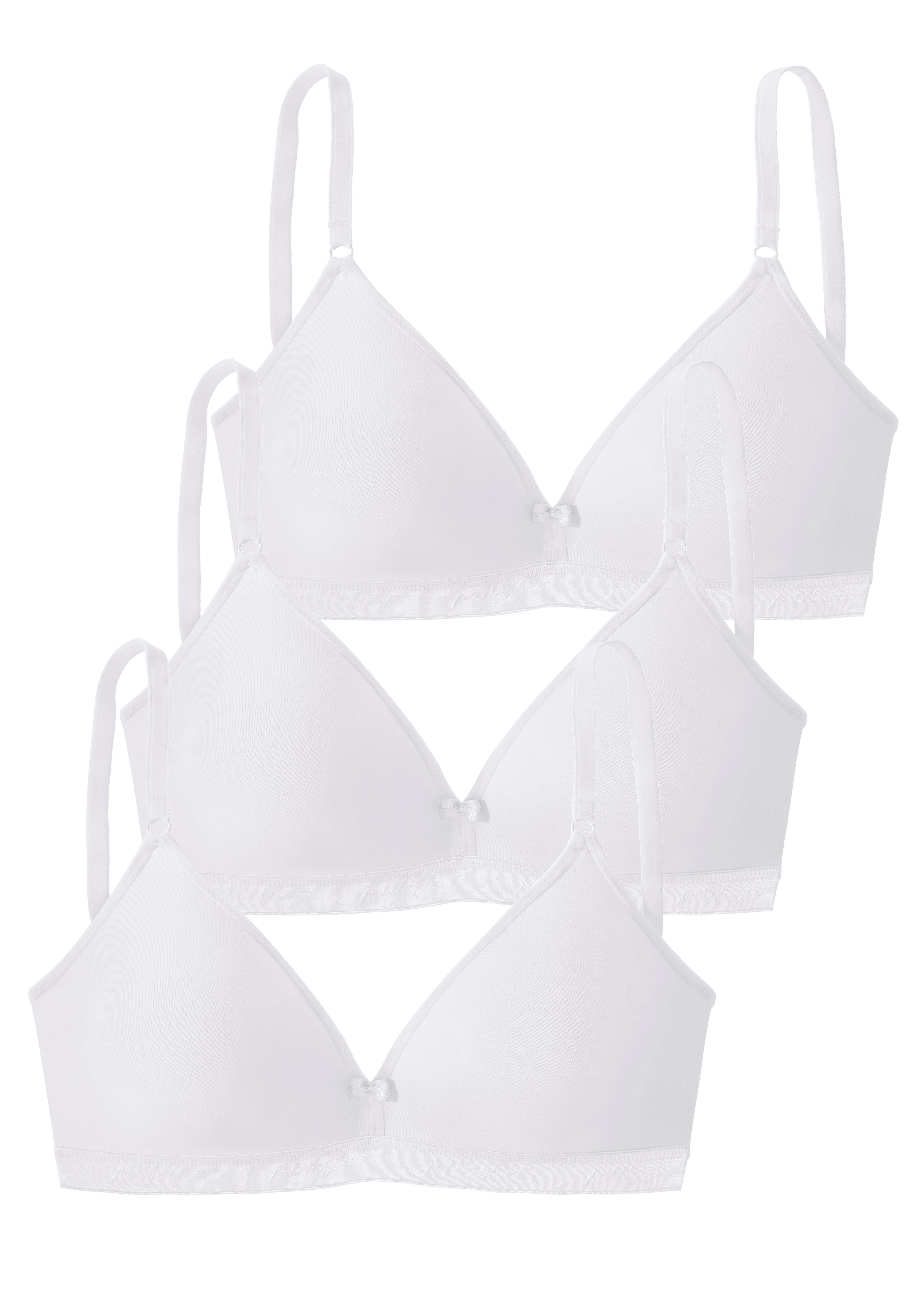 Petite fleur Soft-bh zonder beugel, in driehoekige snit, in voordelige 3-pack