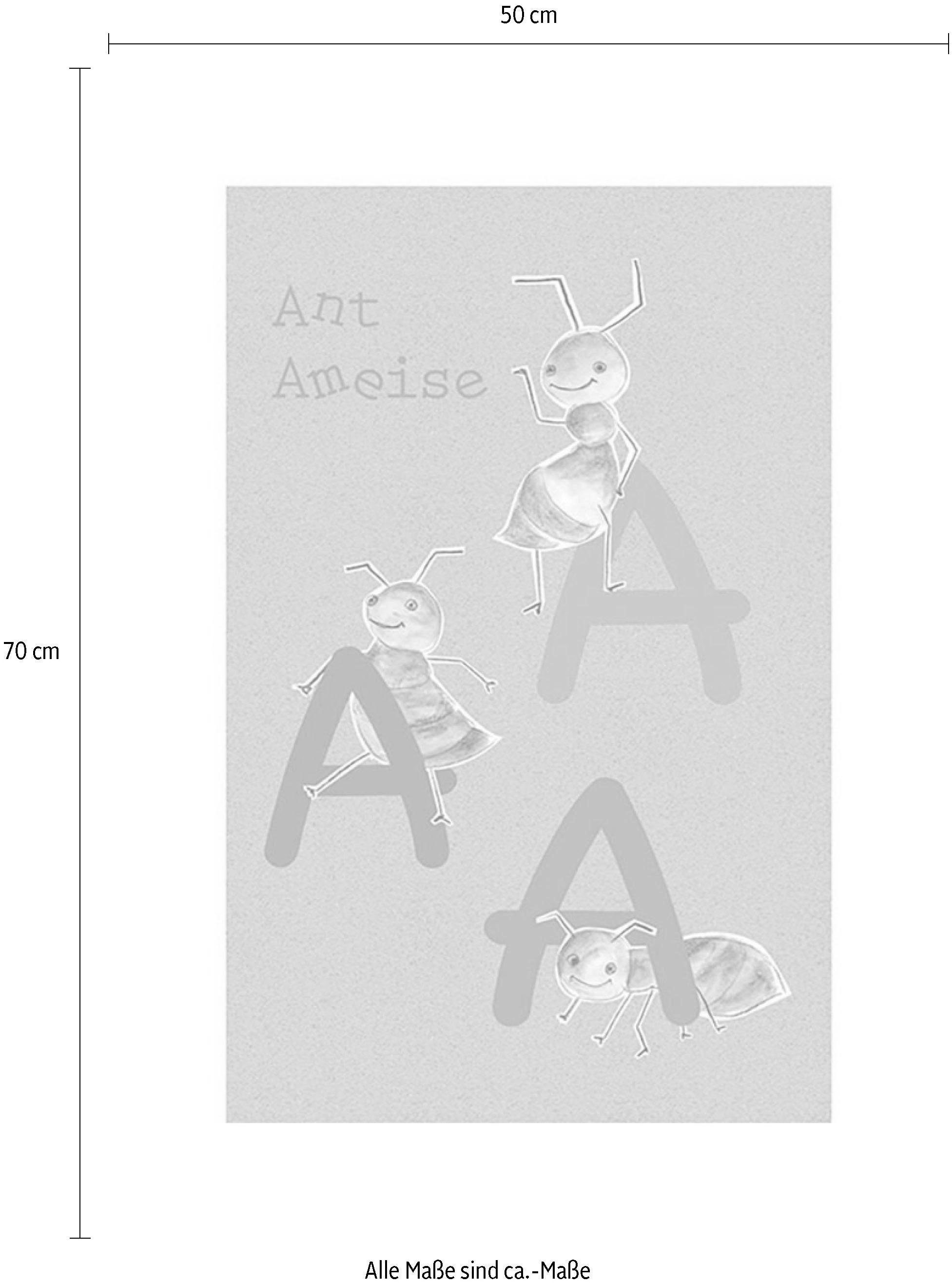 Komar Wanddecoratie ABC animal A Wanddecoratie - zonder lijst (1 stuk)